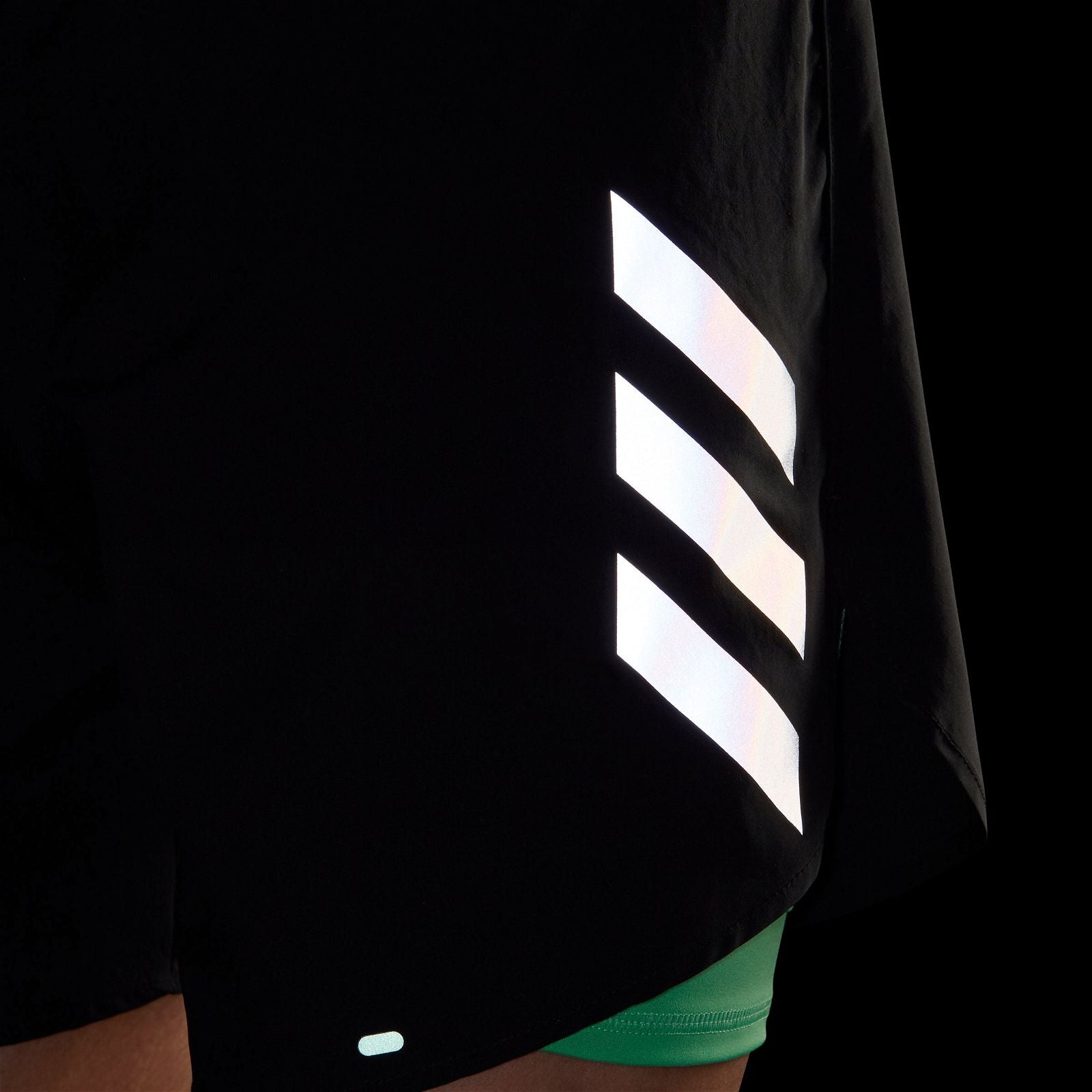 adidas Fast 2-in-1 Primeblue Shorts - Black / Semi Screaming Green - ViaductClothing - -
