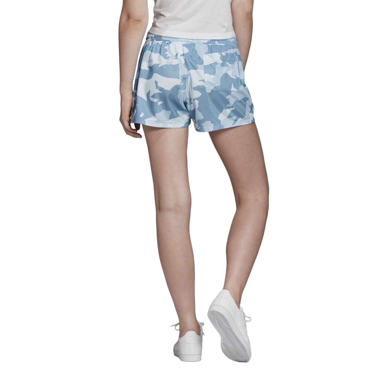 adidas Originals Women's R.Y.V. Camouflage Shorts - Sky Tint / Shade Blue - ViaductClothing - -