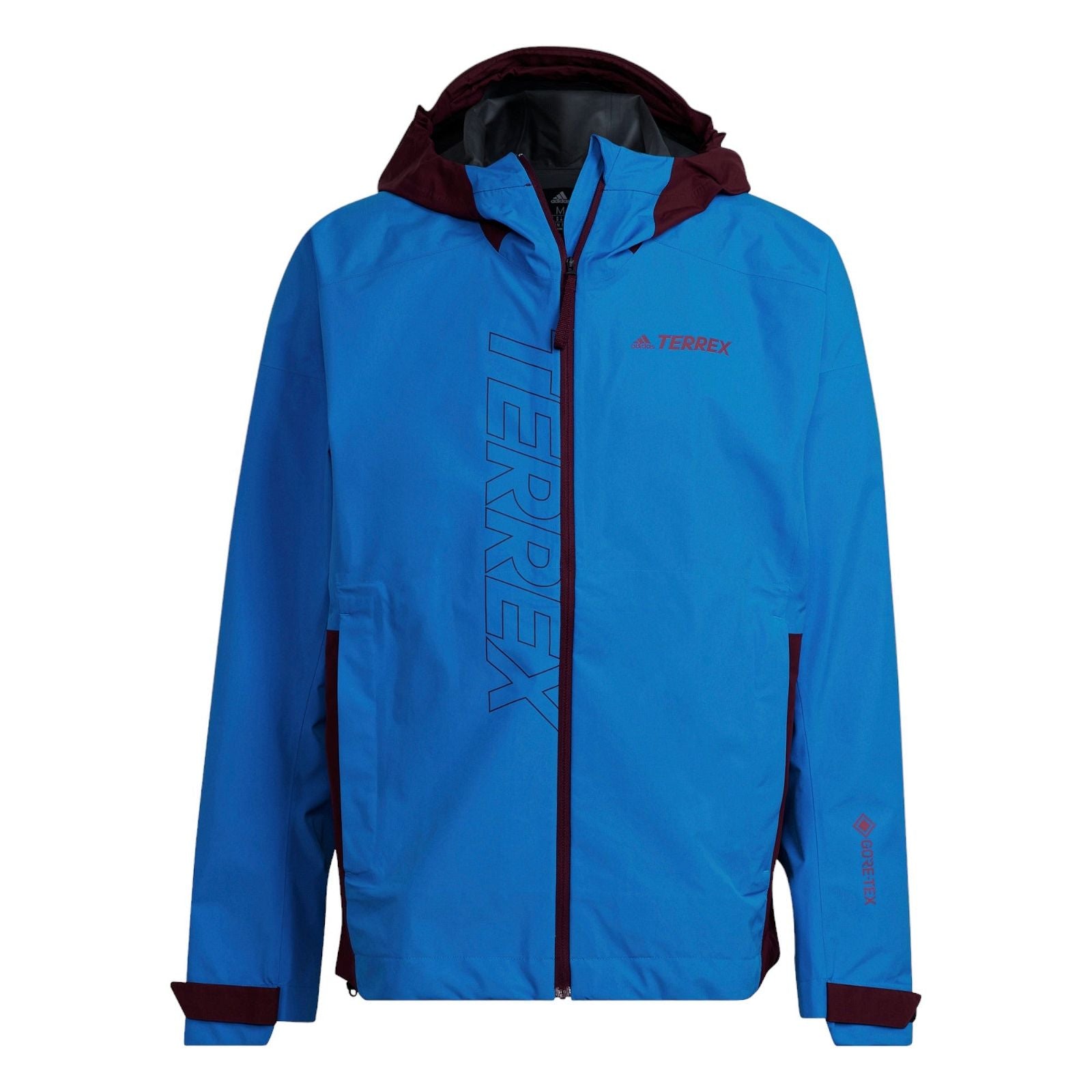 adidas Terrex GORE-TEX Paclite Rain Jacket - Shock Blue / Shadow Red - ViaductClothing - -