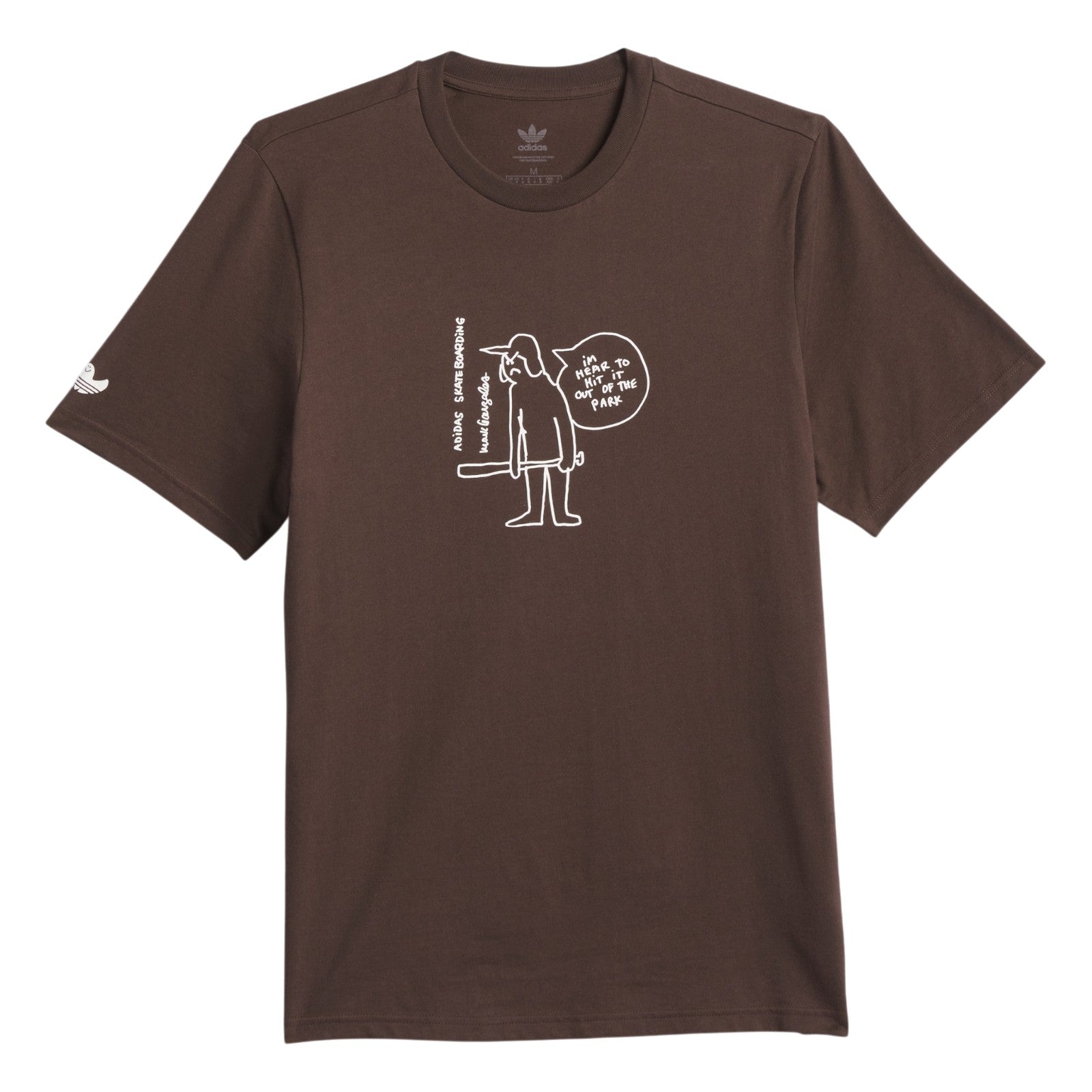 adidas Originals Unisex Shmoofoil Out of the Park T-Shirt - Dark Brown / Core White