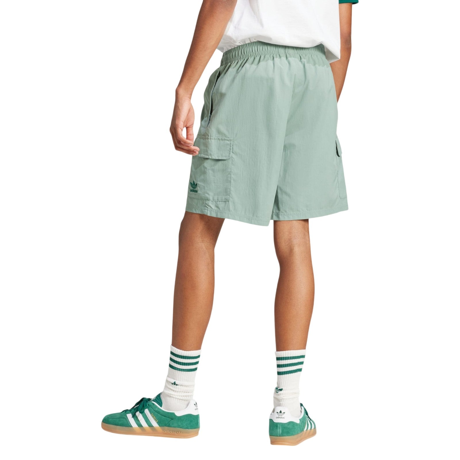 adidas Originals Trefoil Essentials Woven Cargo Shorts - Silver Green