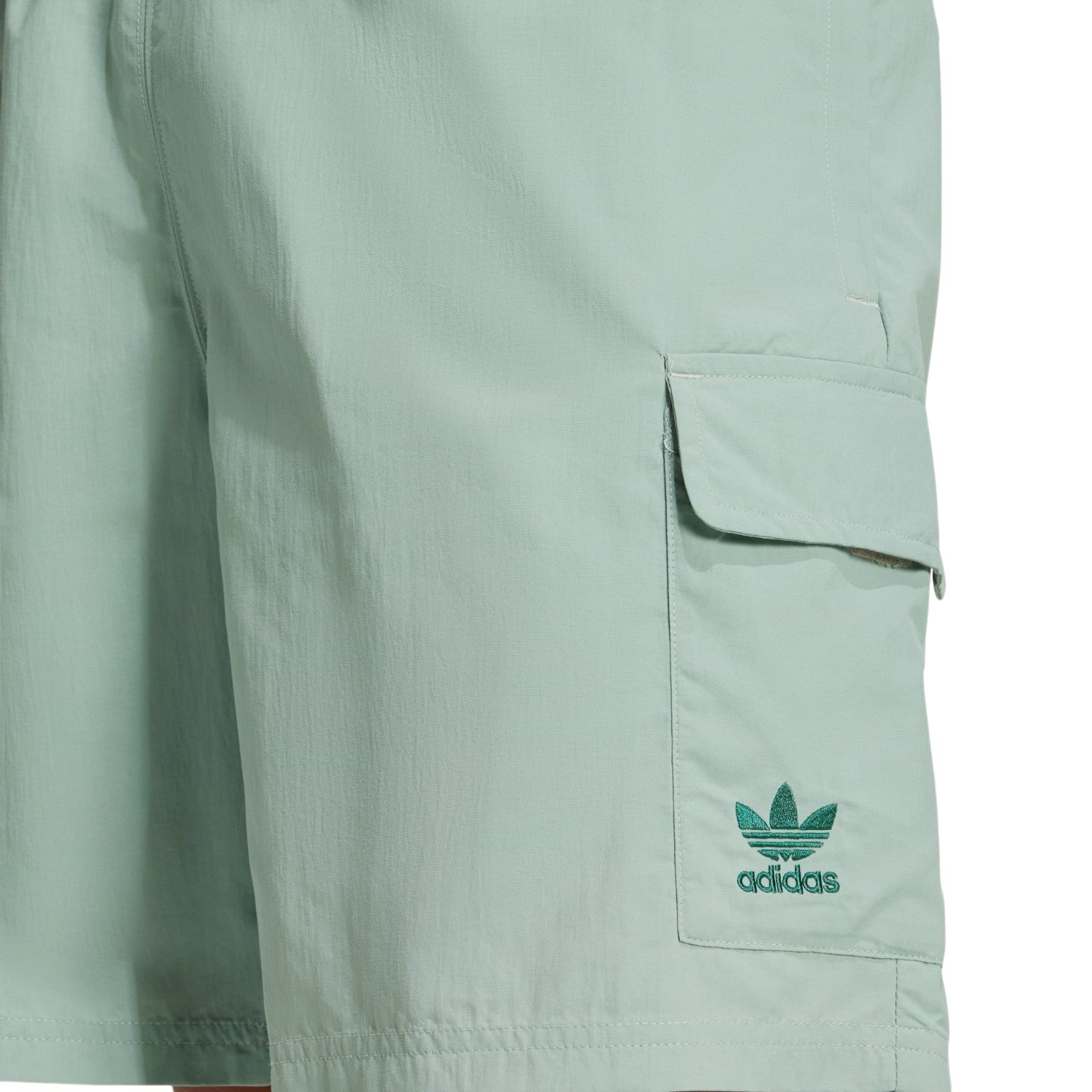adidas Originals Trefoil Essentials Woven Cargo Shorts - Silver Green
