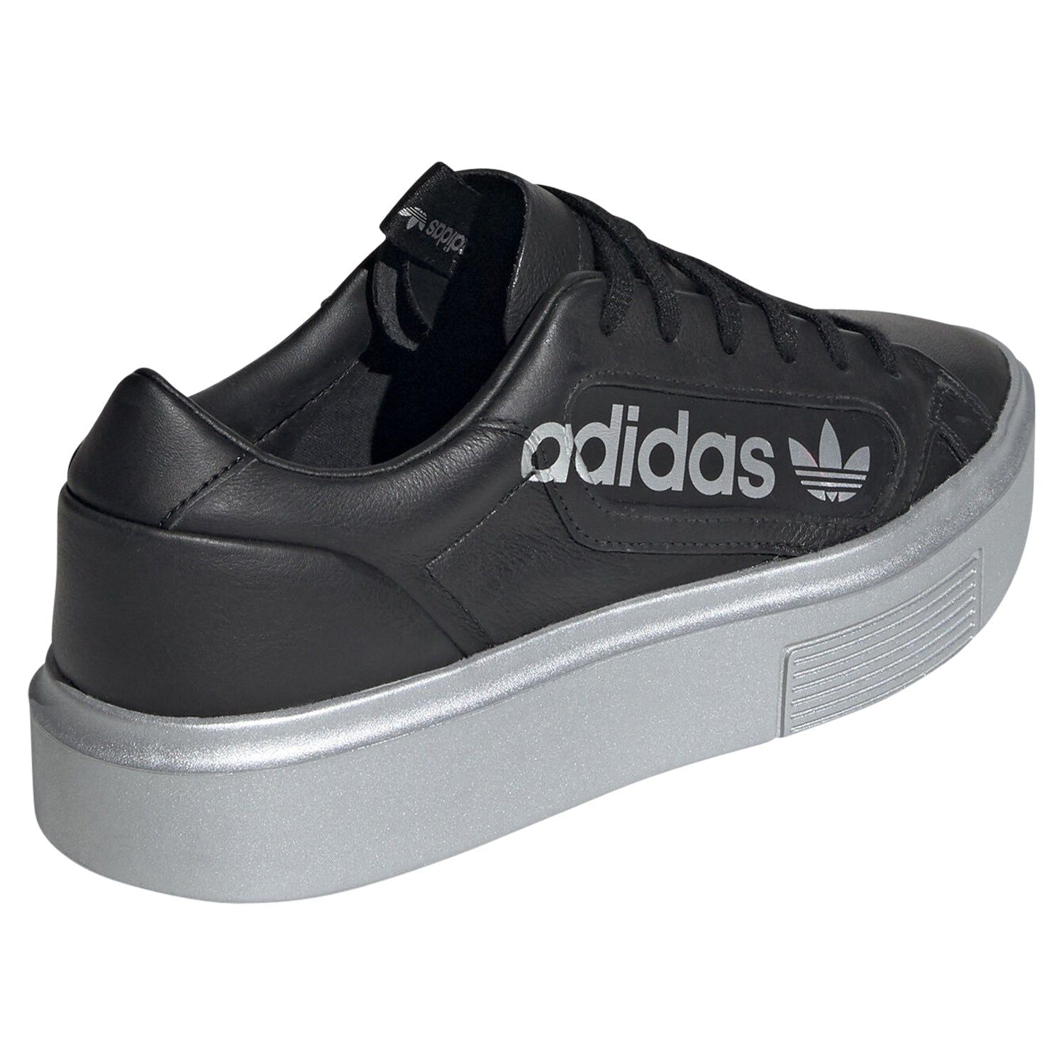 adidas Originals Womens Sleek Super Shoes - Black/Silver - ViaductClothing - -
