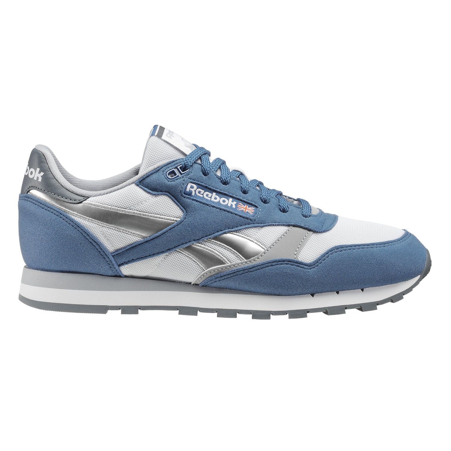Reebok Classic Leather Trainers - Blue/Silver - ViaductClothing - -