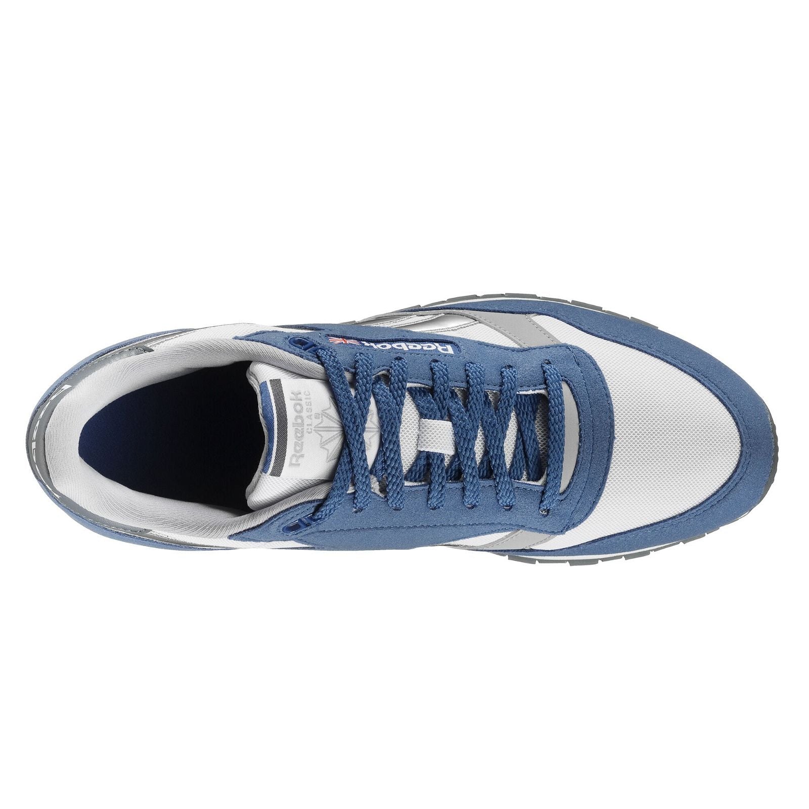 Reebok Classic Leather Trainers - Blue/Silver - ViaductClothing - -