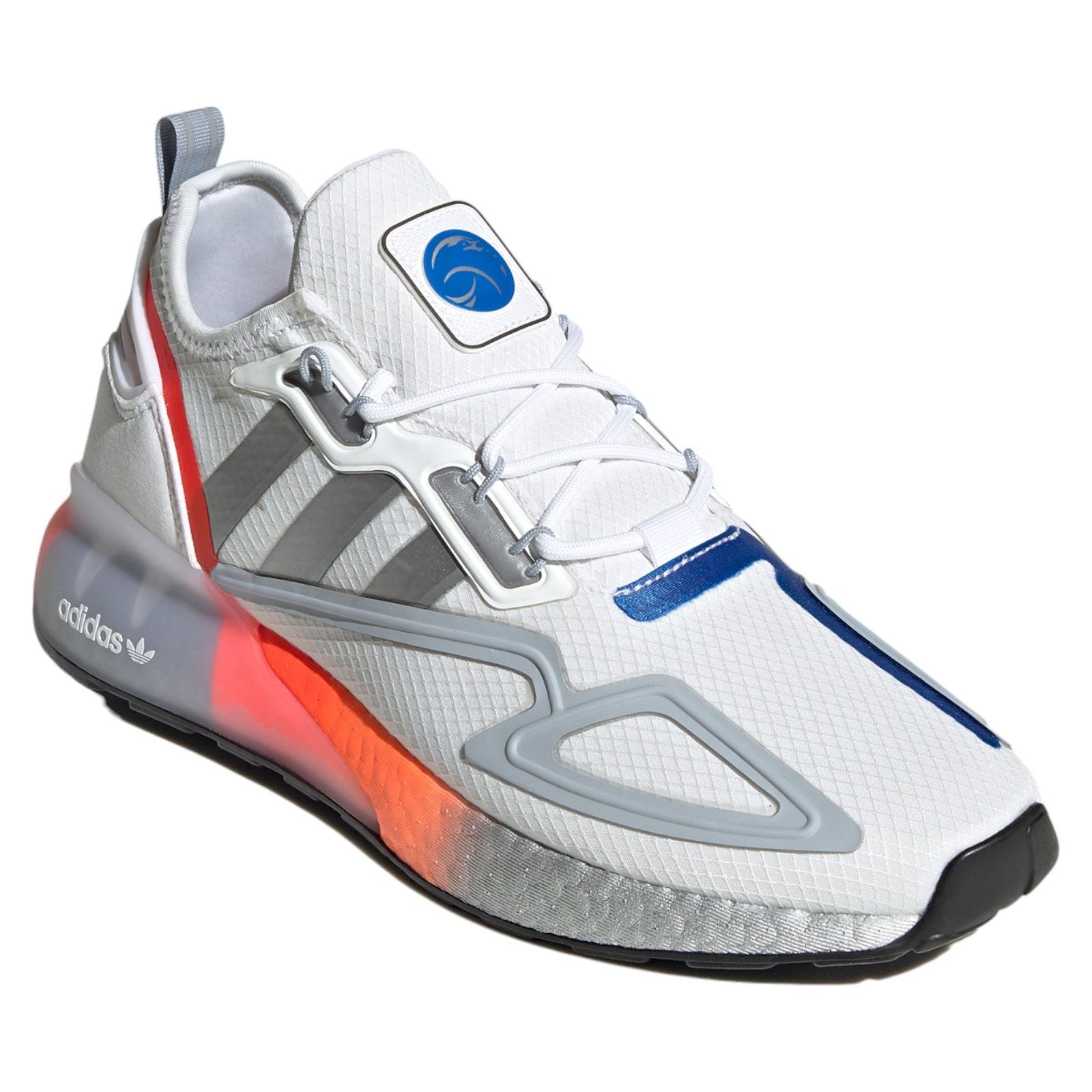 adidas Originals x Nasa ZX 2K Boost Trainers - Cloud White / Silver Metallic - ViaductClothing - -