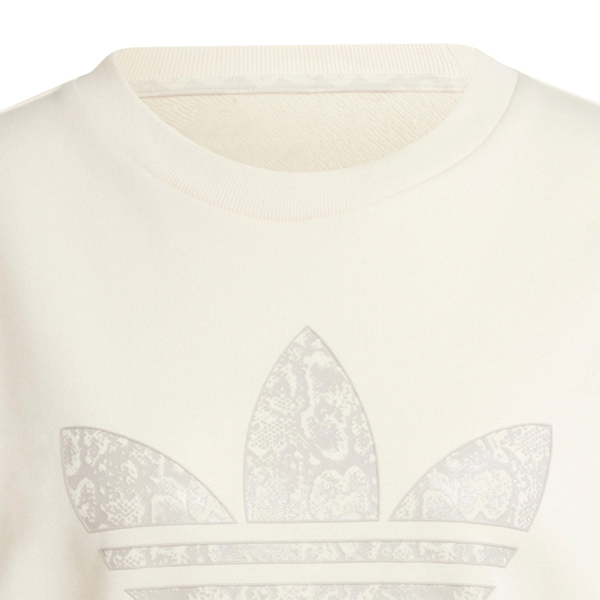 adidas Originals Women's Snake Crew Neck Trefoil Sweatshirt - Wonder White