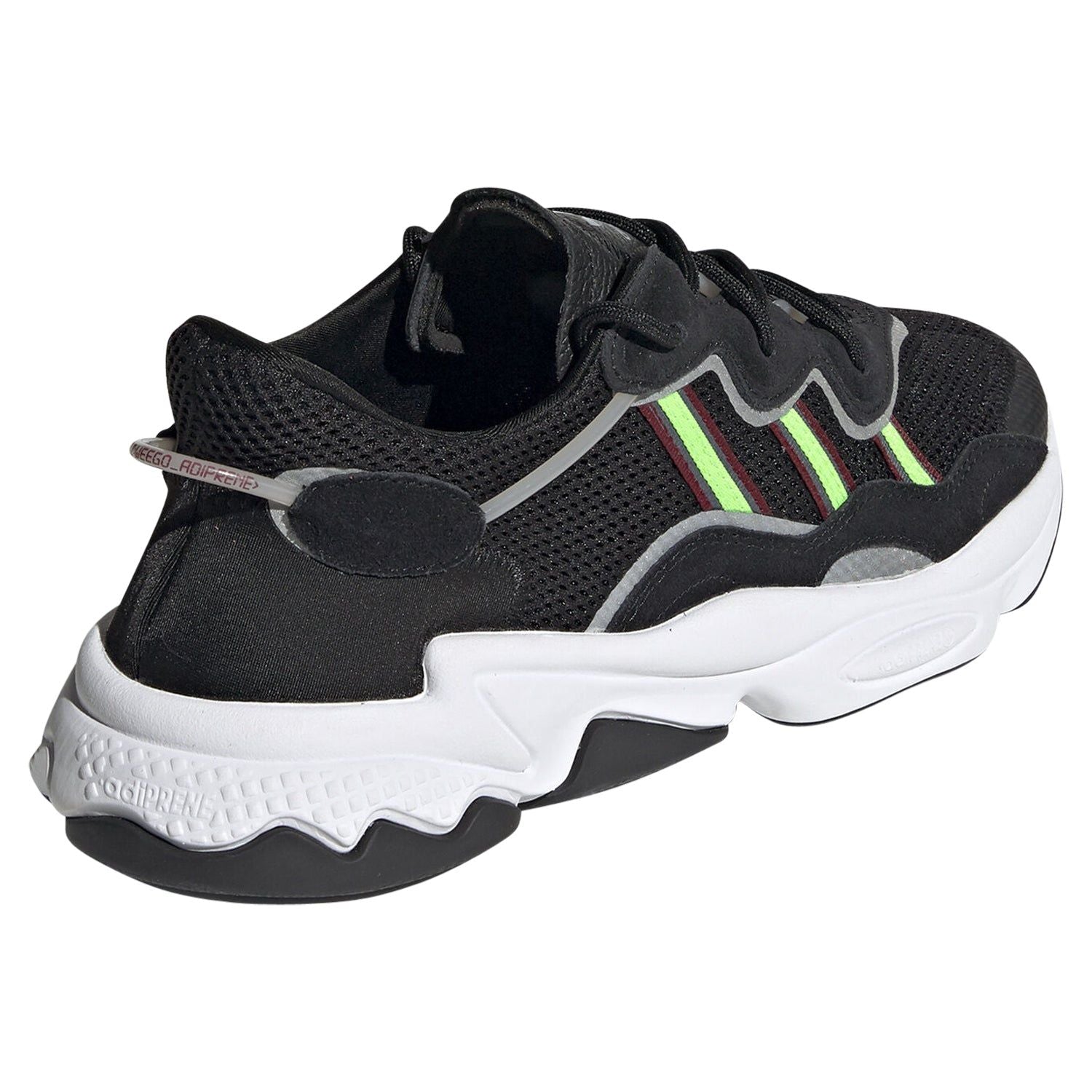 adidas Originals Unisex Ozweego Shoes - Core Black / Solar Green - ViaductClothing - -