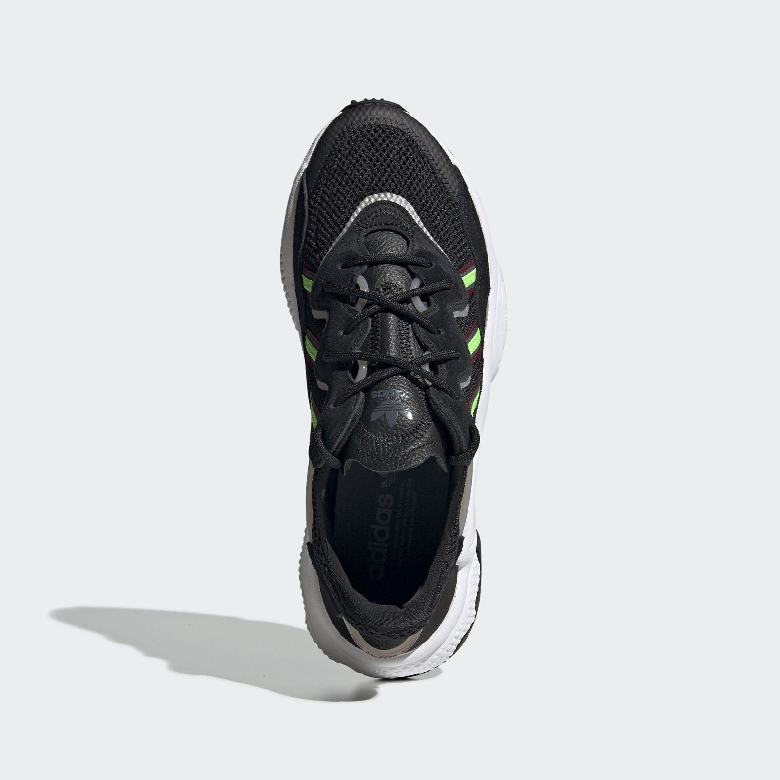 adidas Originals Unisex Ozweego Shoes - Core Black / Solar Green - ViaductClothing - -