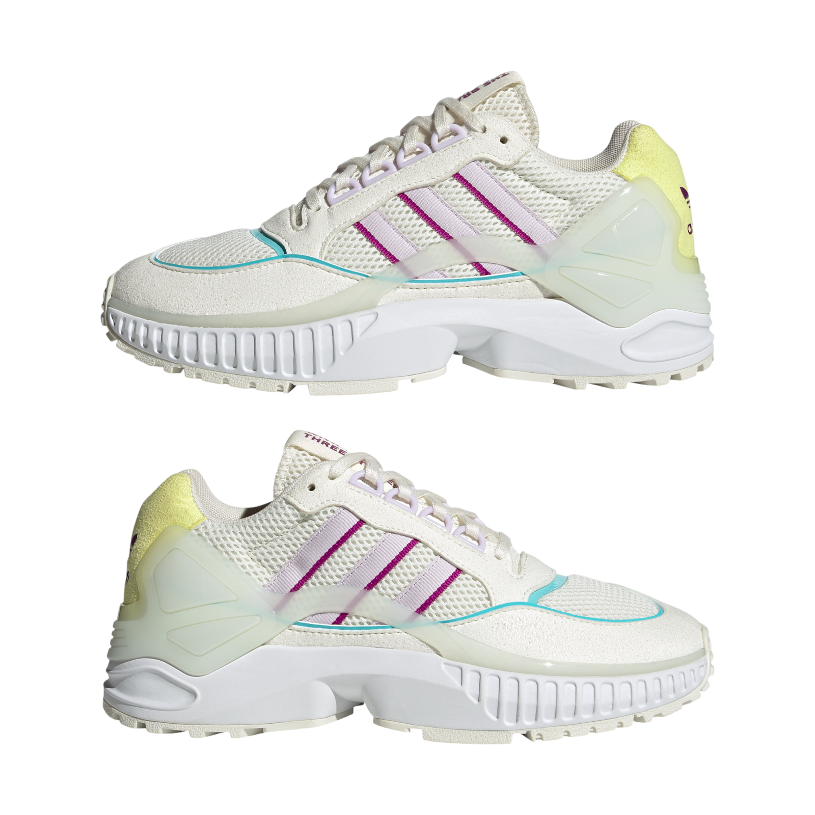adidas Originals Womens ZX Wavian Shoes - Off White / Sonic Fuchsia - ViaductClothing - -