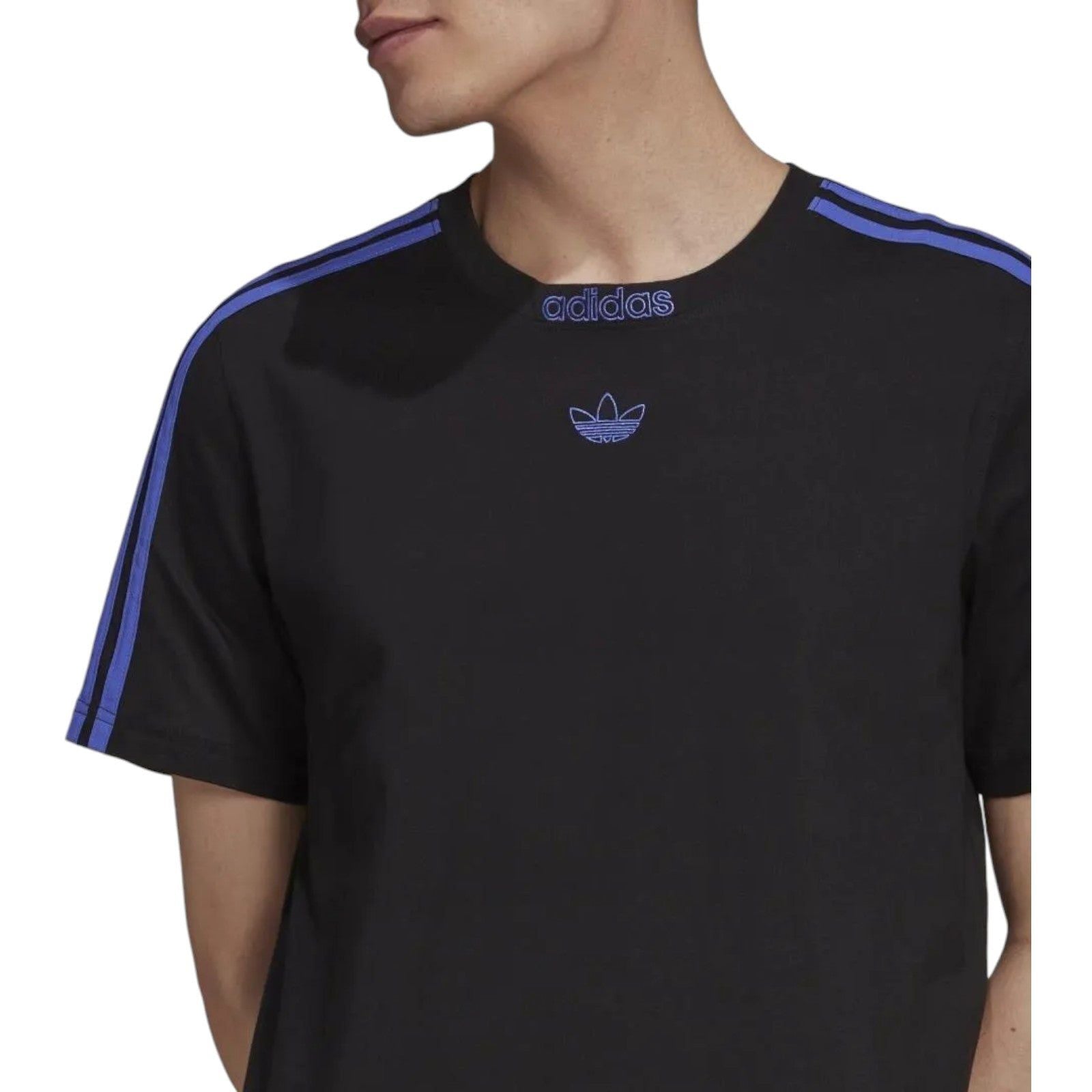 adidas Originals SPRT 3-Stripes Tee - Black / Sonic Ink - ViaductClothing - -