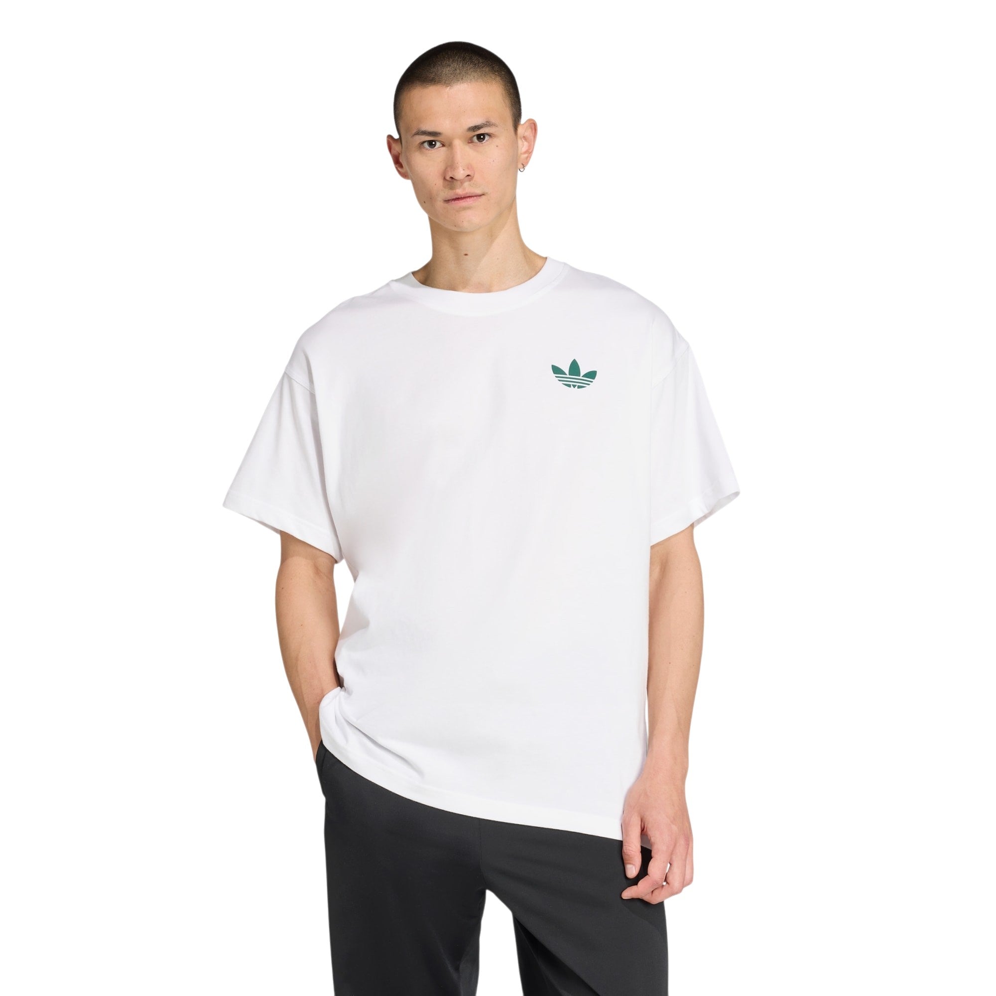 adidas Originals Sport Club Graphic Oversized T-Shirt - White