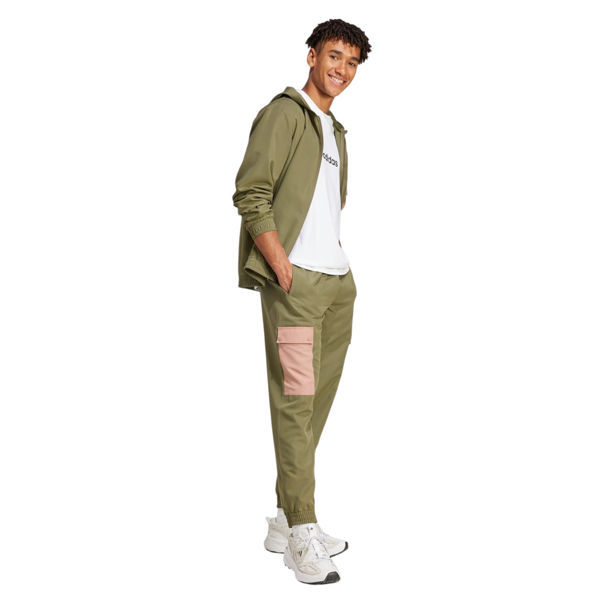 adidas Men's Sportswear Woven Cargo Tracksuit - Green