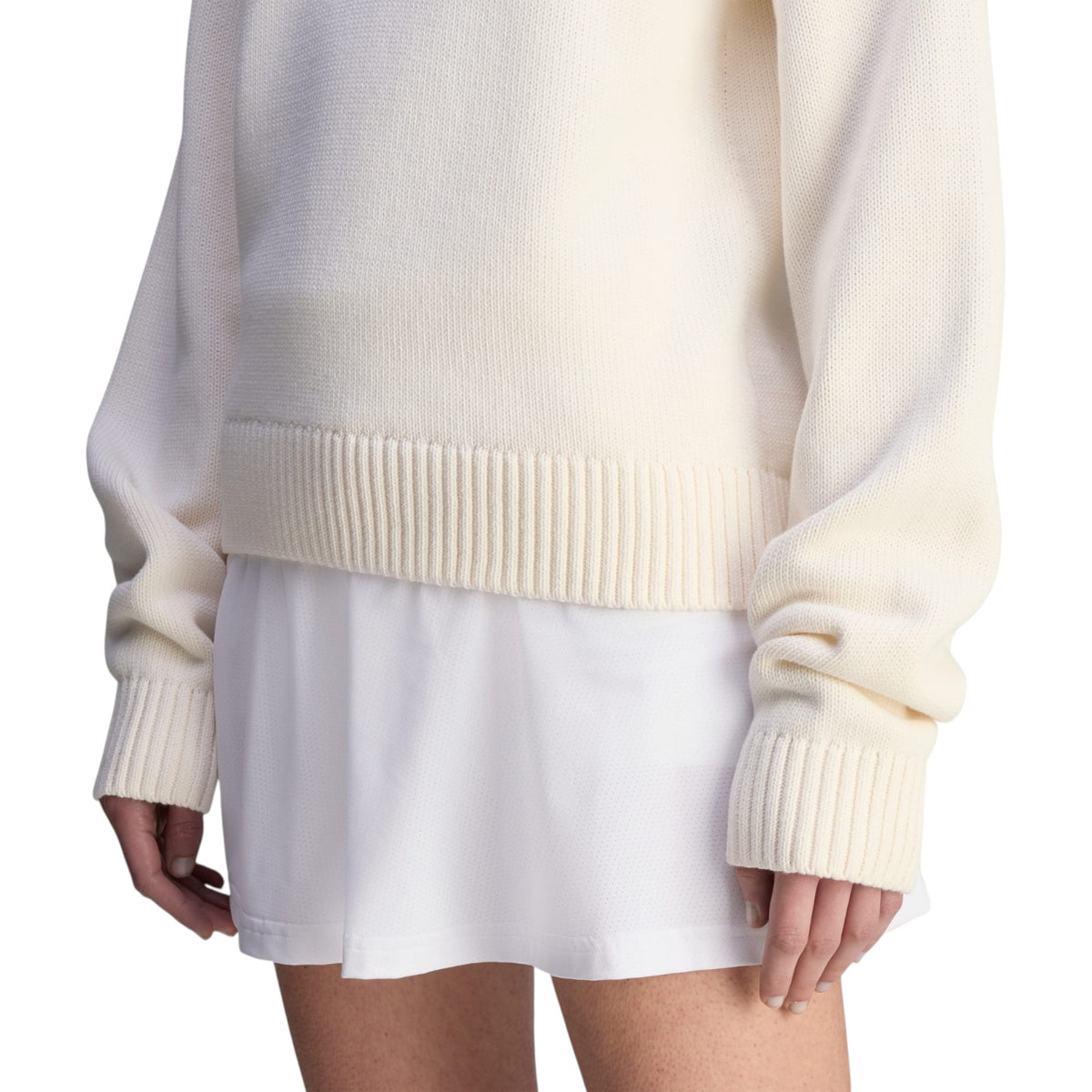 adidas Originals Women's Sporty & Rich V-Neck Sweater - White