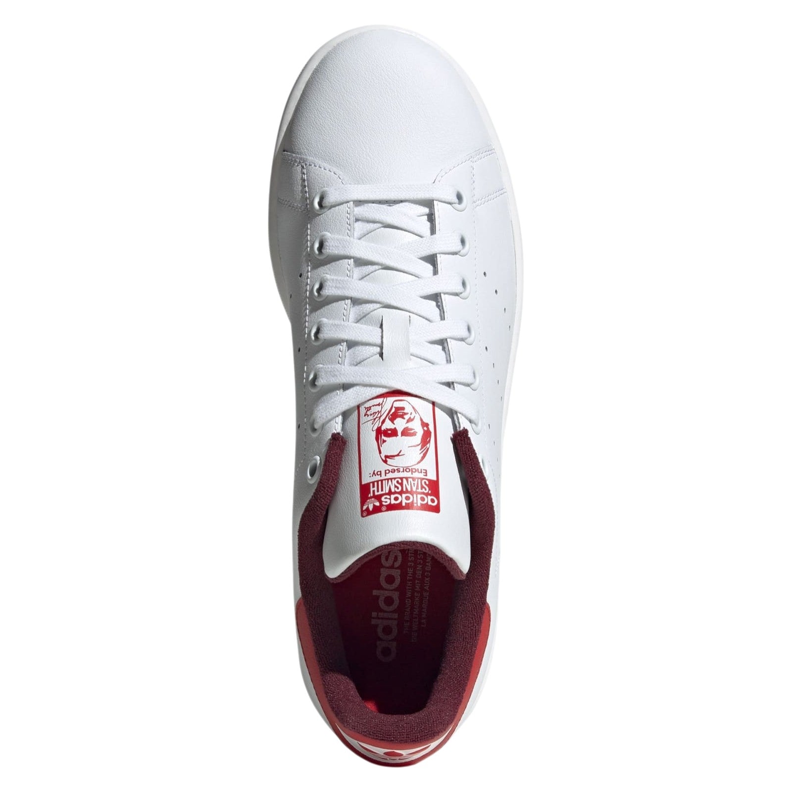 adidas Originals Stan Smith Trainers - Cloud White / Maroon / Better Scarlet