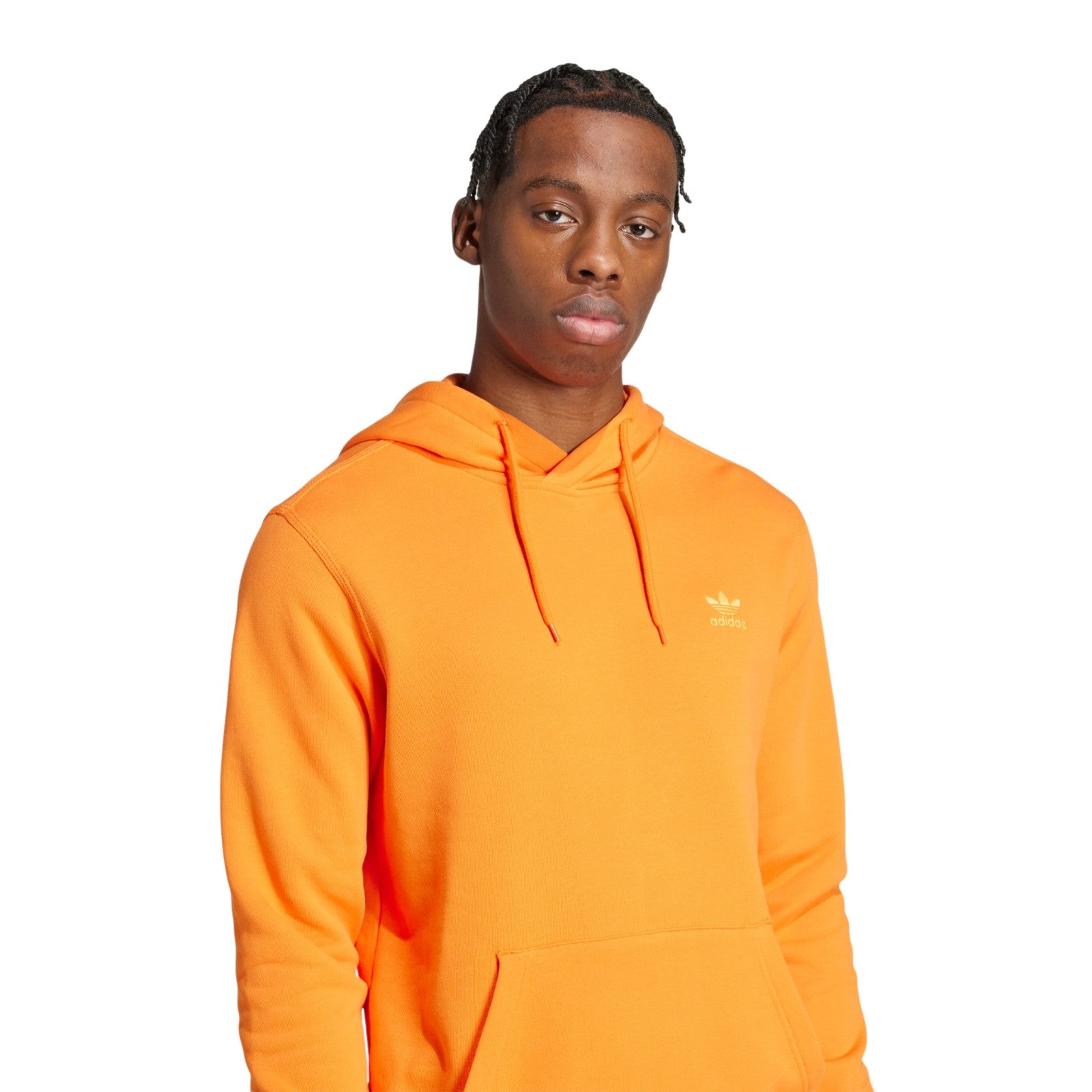 adidas Originals Men's Trefoil Essentials French Terry Hoodie - Orange