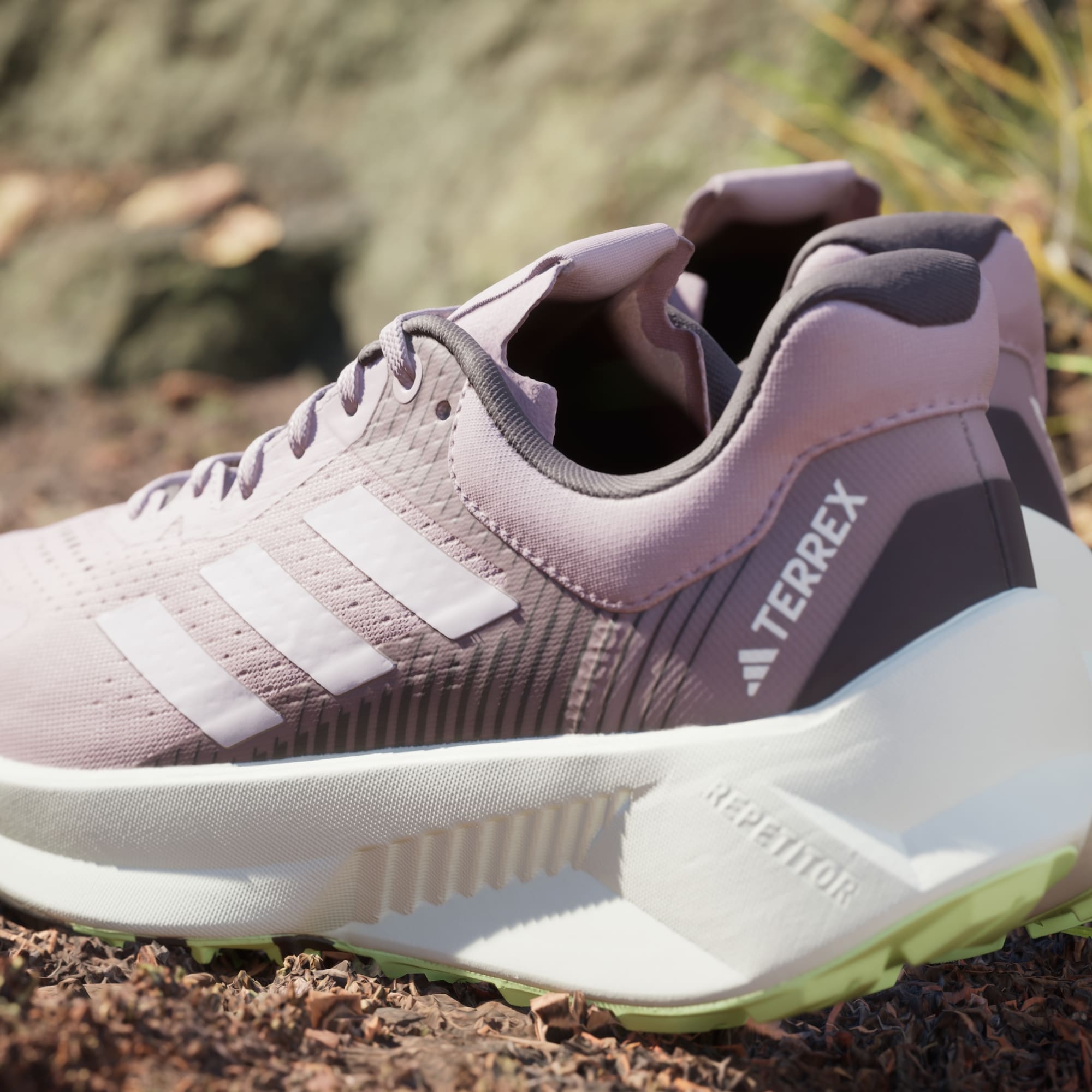 adidas Women's TERREX Soulstride Flow Trail Running Trainers - Preloved Fig