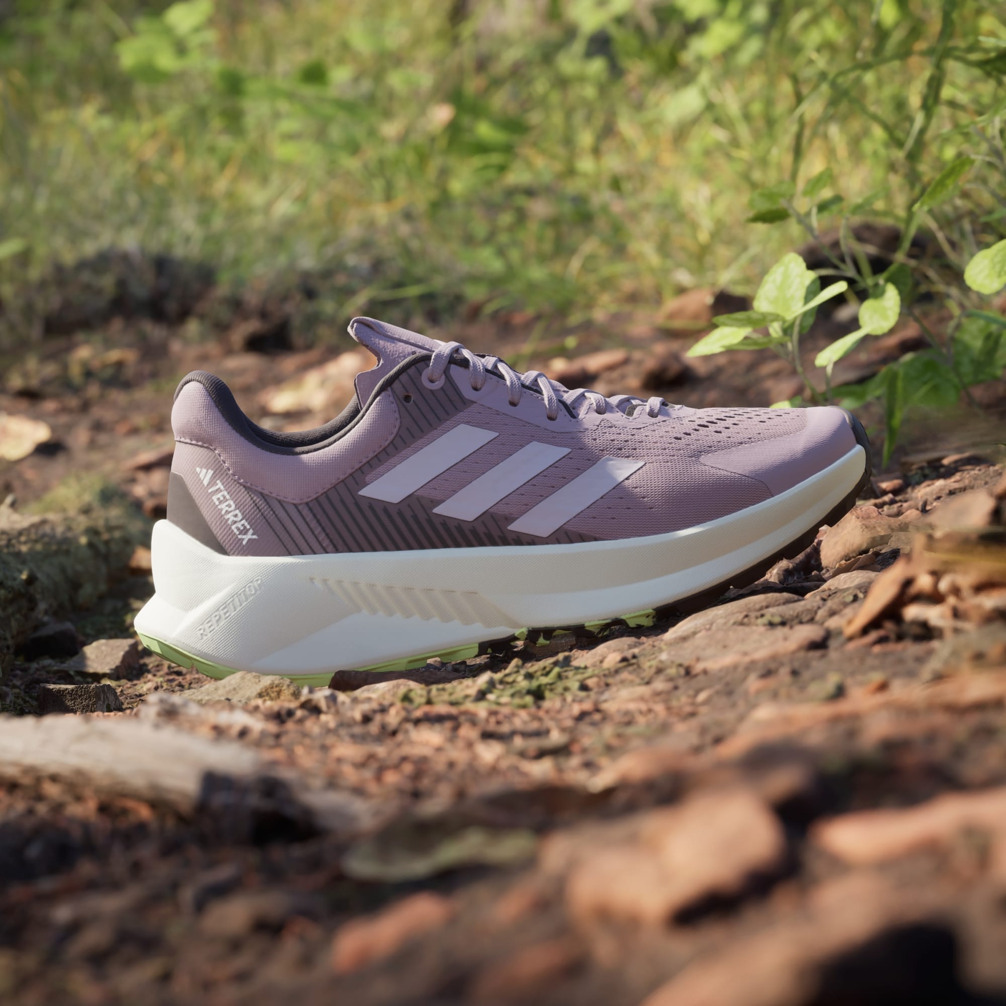 adidas Women's TERREX Soulstride Flow Trail Running Trainers - Preloved Fig