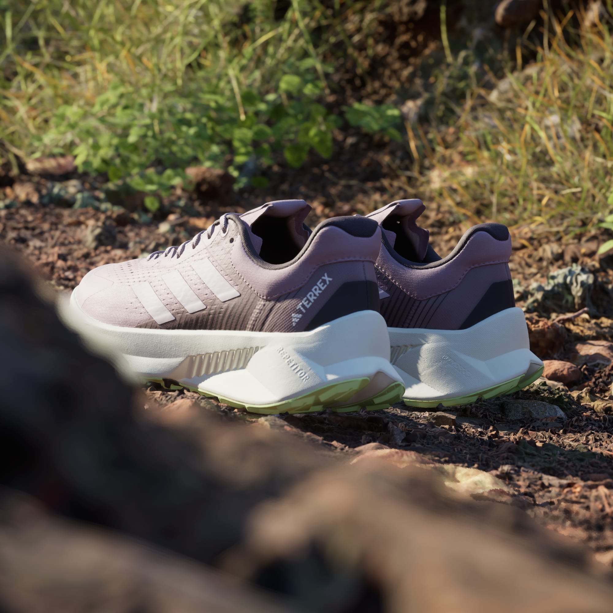 adidas Women's TERREX Soulstride Flow Trail Running Trainers - Preloved Fig