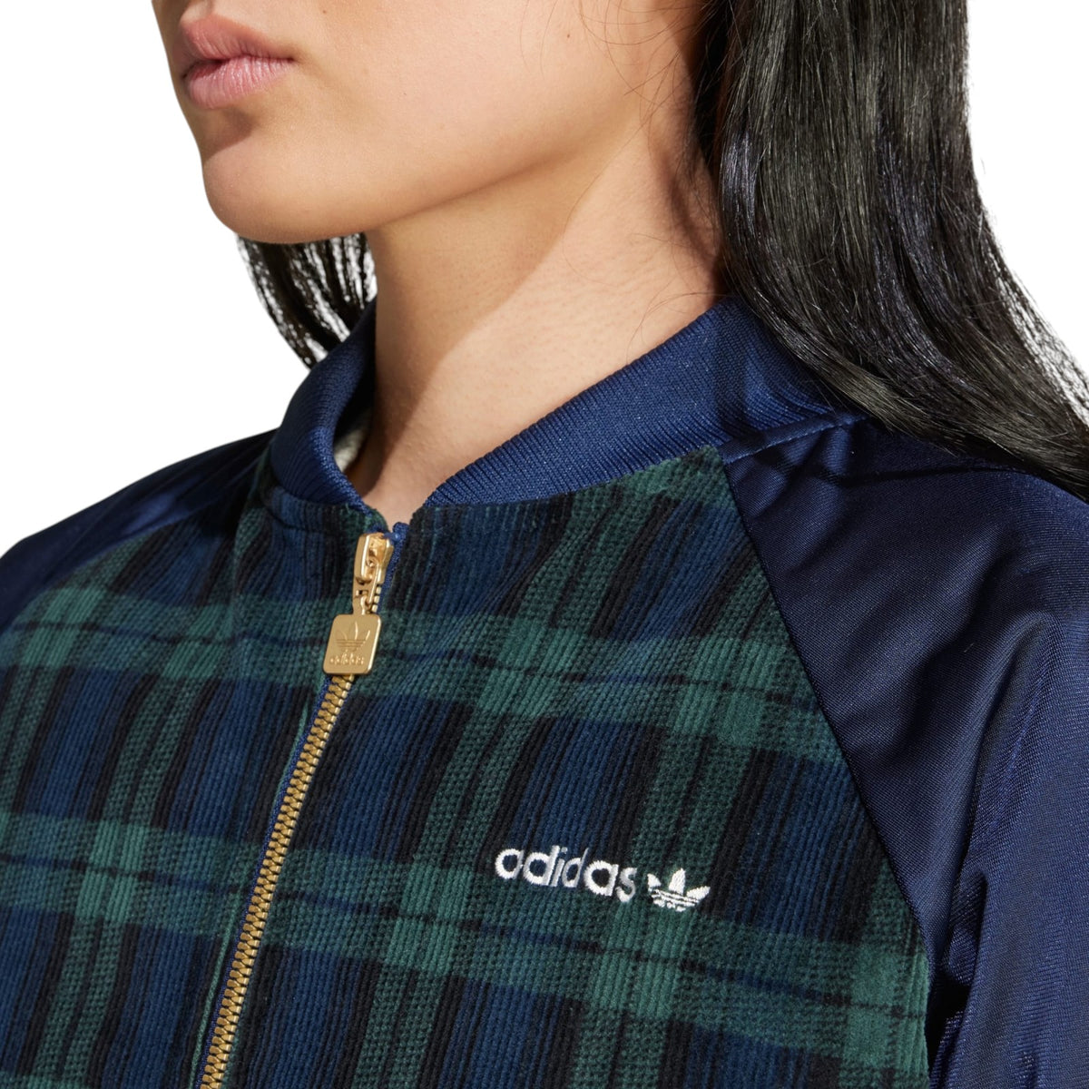 adidas Originals Women's Tartan Collegiate Jacket - Navy