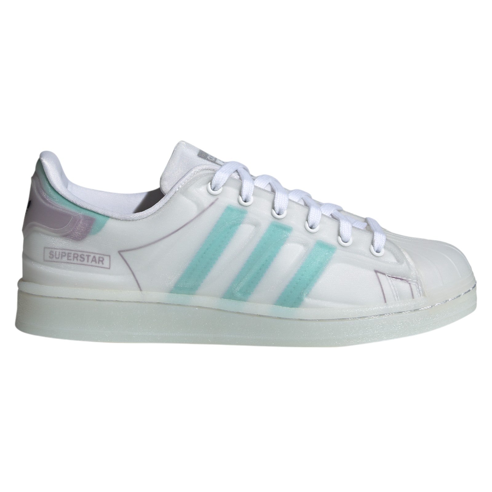 adidas Originals Womens Superstar Futureshell Shoes - Cloud White / Acid Mint