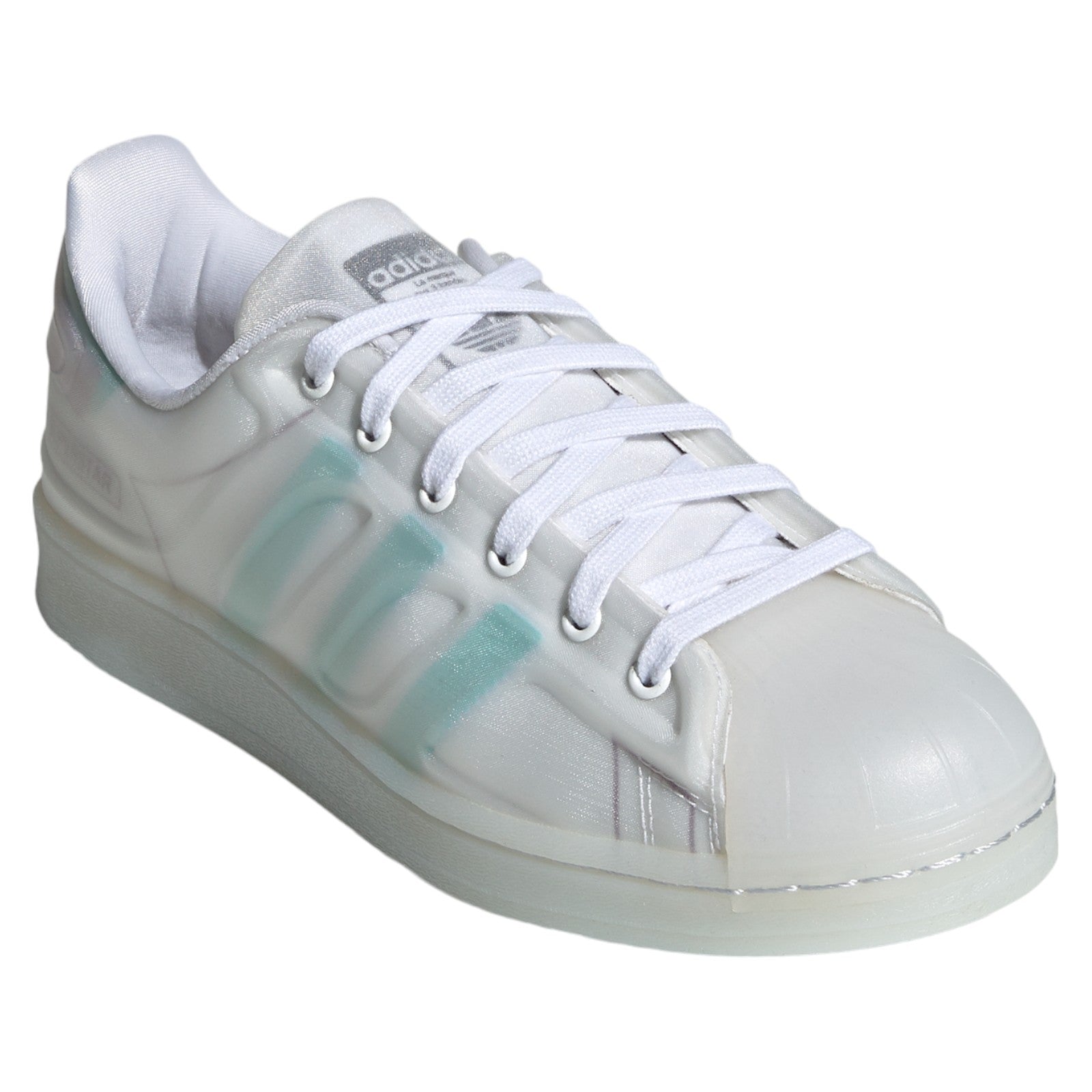 adidas Originals Womens Superstar Futureshell Shoes - Cloud White / Acid Mint