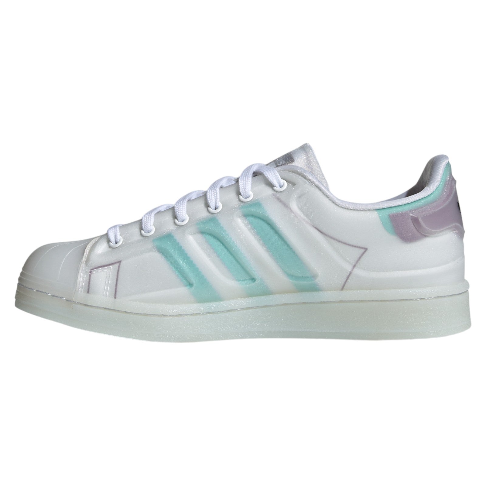 adidas Originals Womens Superstar Futureshell Shoes - Cloud White / Acid Mint