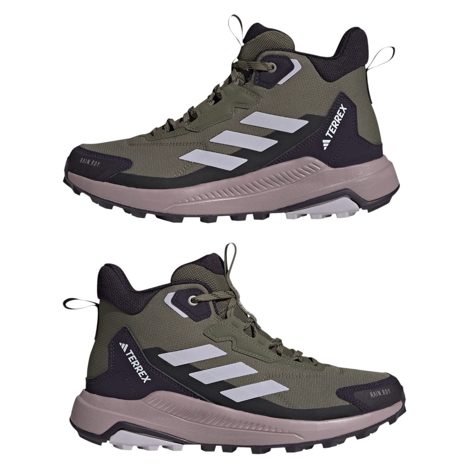 adidas Women's Terrex Anylander Mid Rain.Rdy Hiking Trainers - Olive Strata
