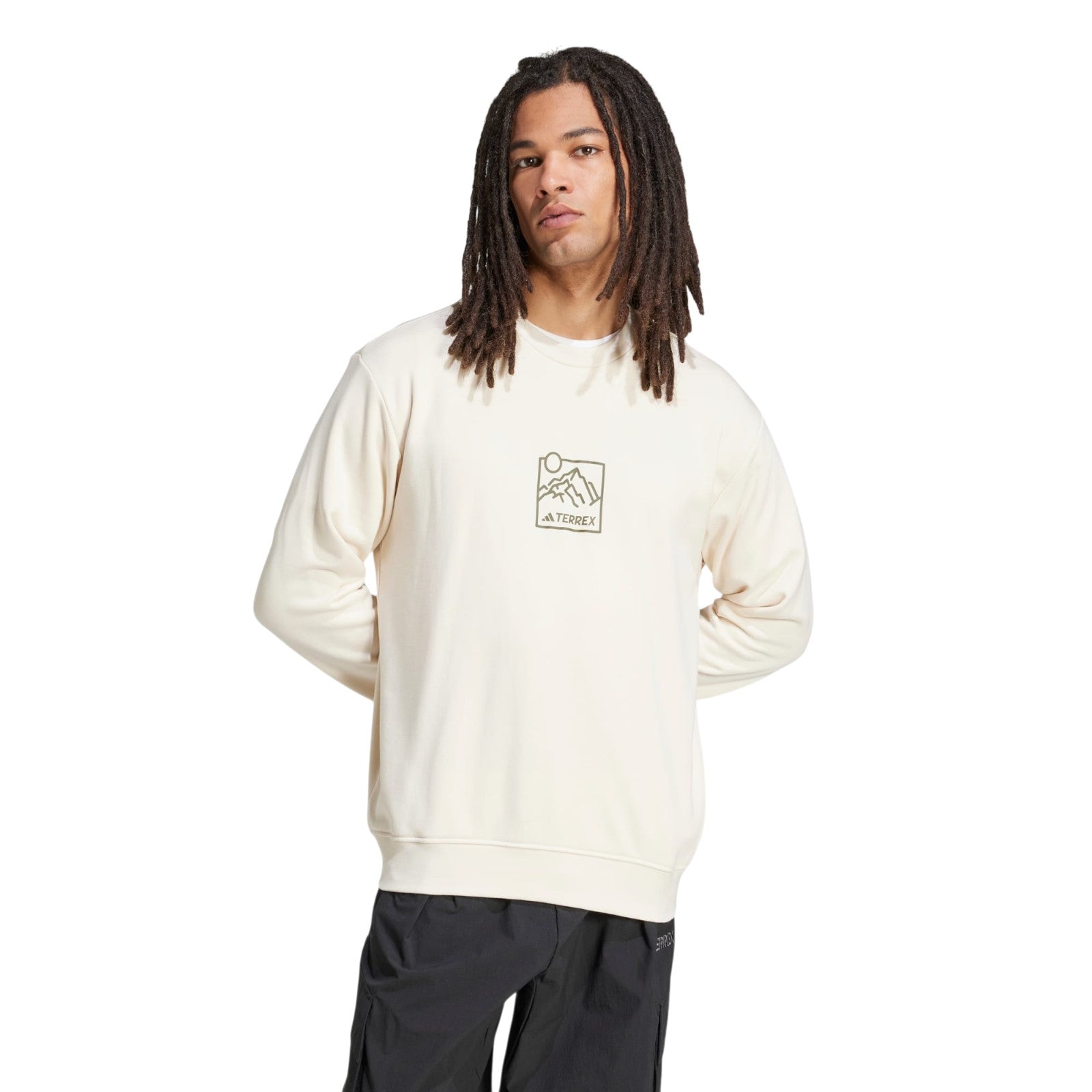 adidas Originals Unisex Terrex Graphic Crew Sweatshirt - Wonder White