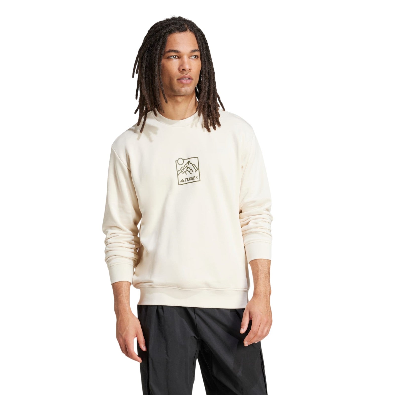 adidas Originals Unisex Terrex Graphic Crew Sweatshirt - Wonder White