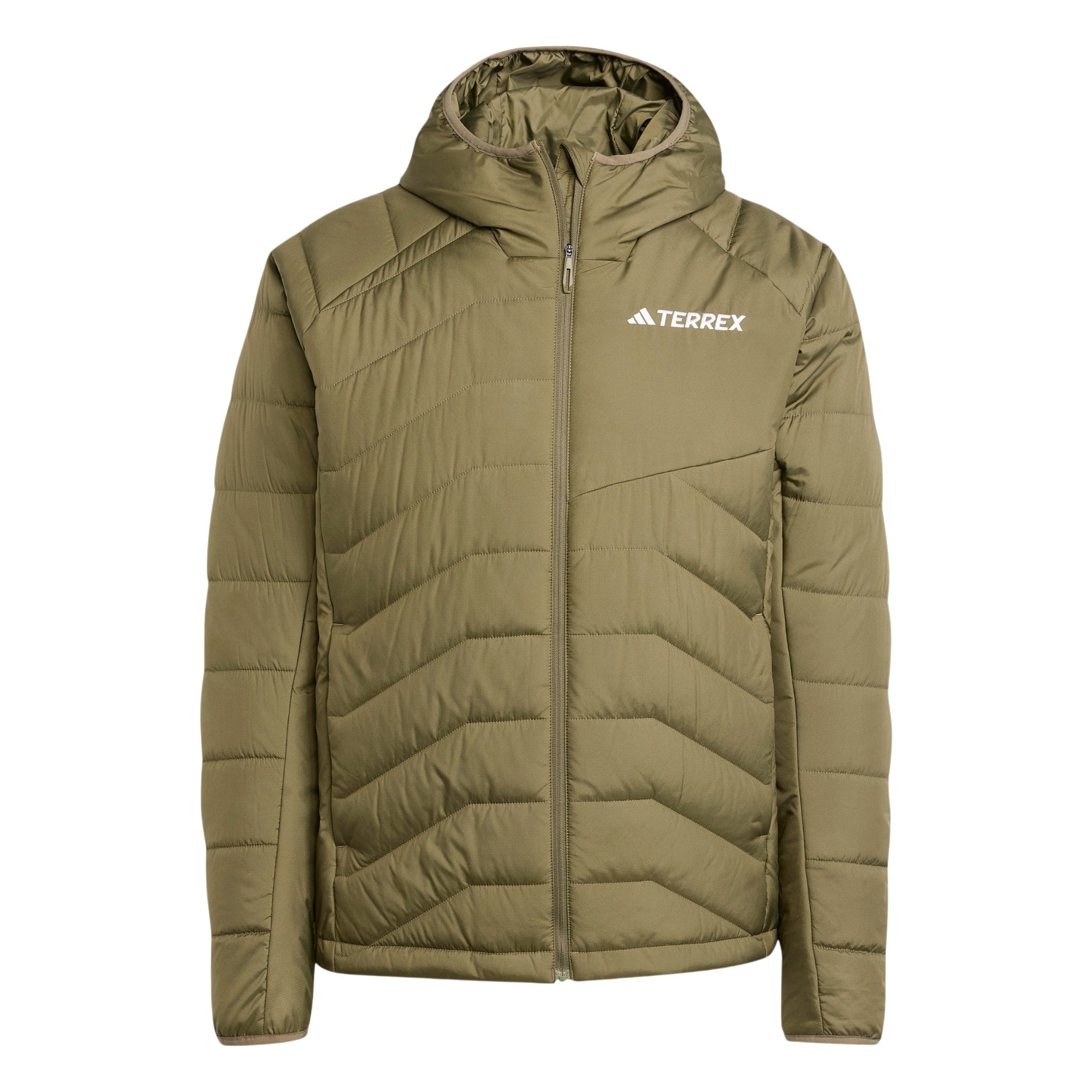 adidas Men's Terrex Multi Synthetic Insulated Hooded Jacket - Olive Strata