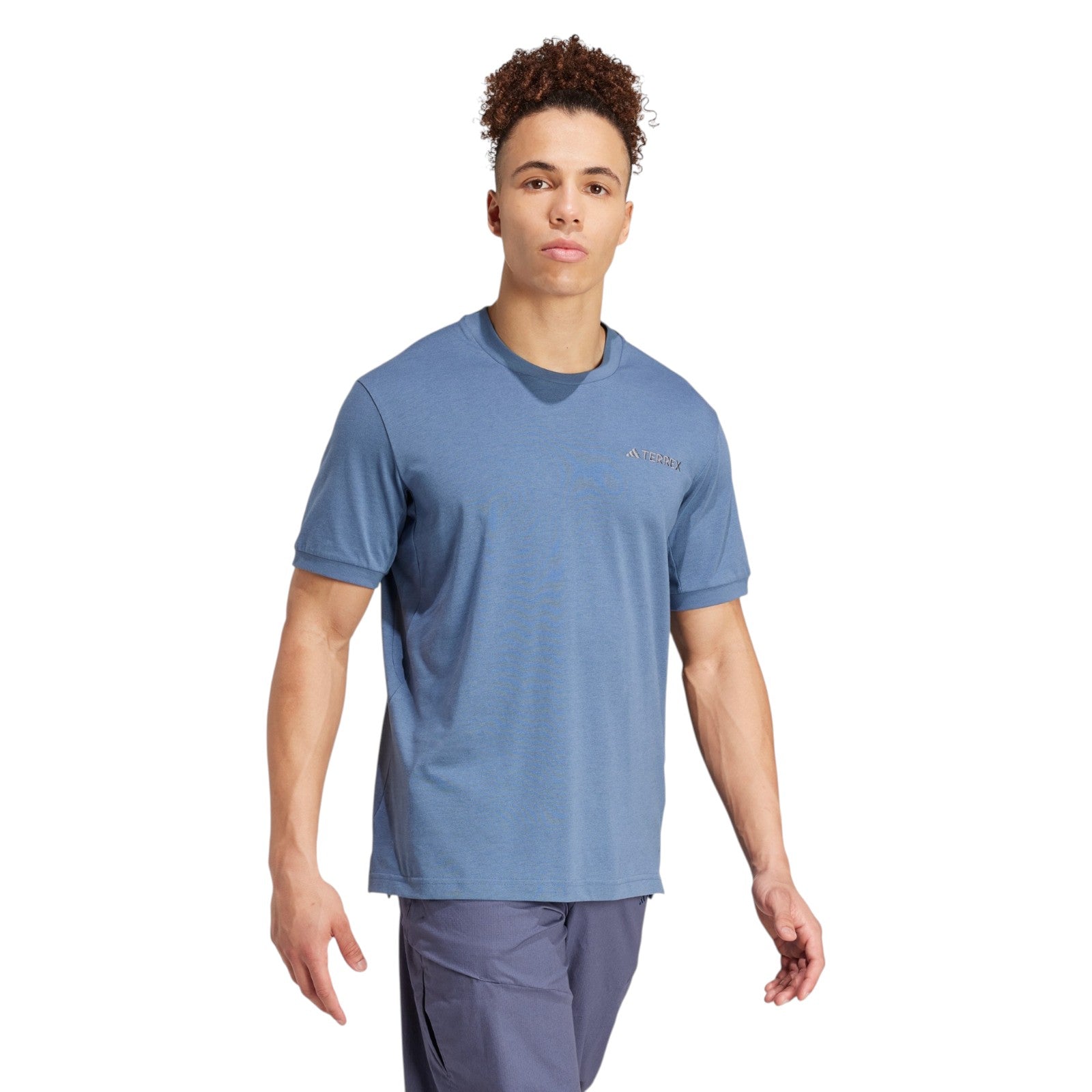 adidas Men's Terrex Xploric Logo Short Sleeve T-Shirt - Blue