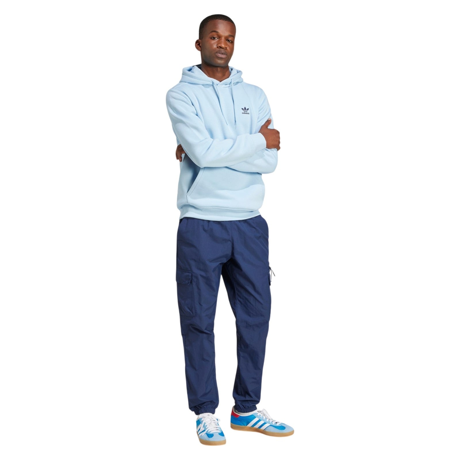 adidas Originals Trefoil Essentials Hoodie - Clear Sky Blue