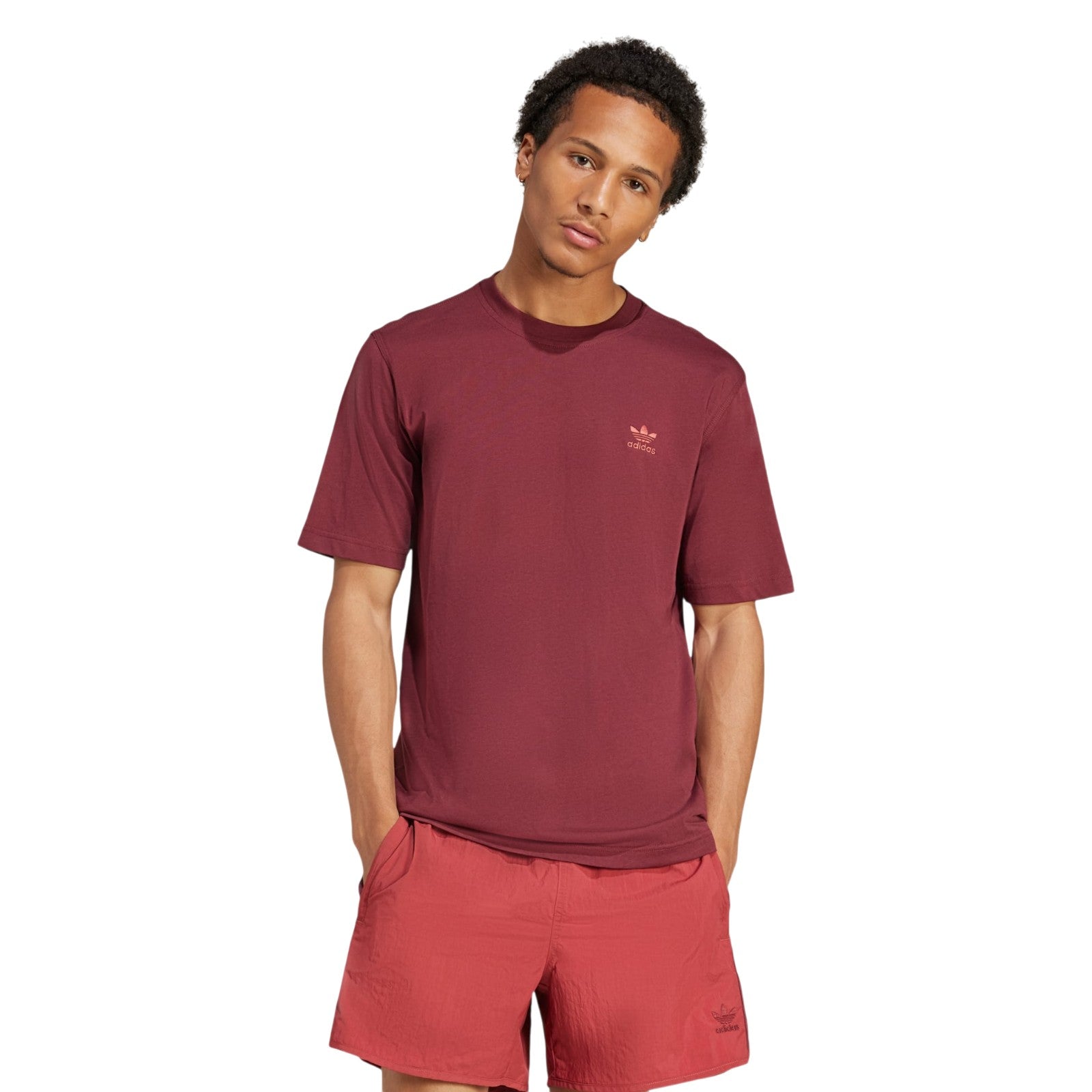 adidas Originals Men's Trefoil Essentials T-Shirt - Shadow Red