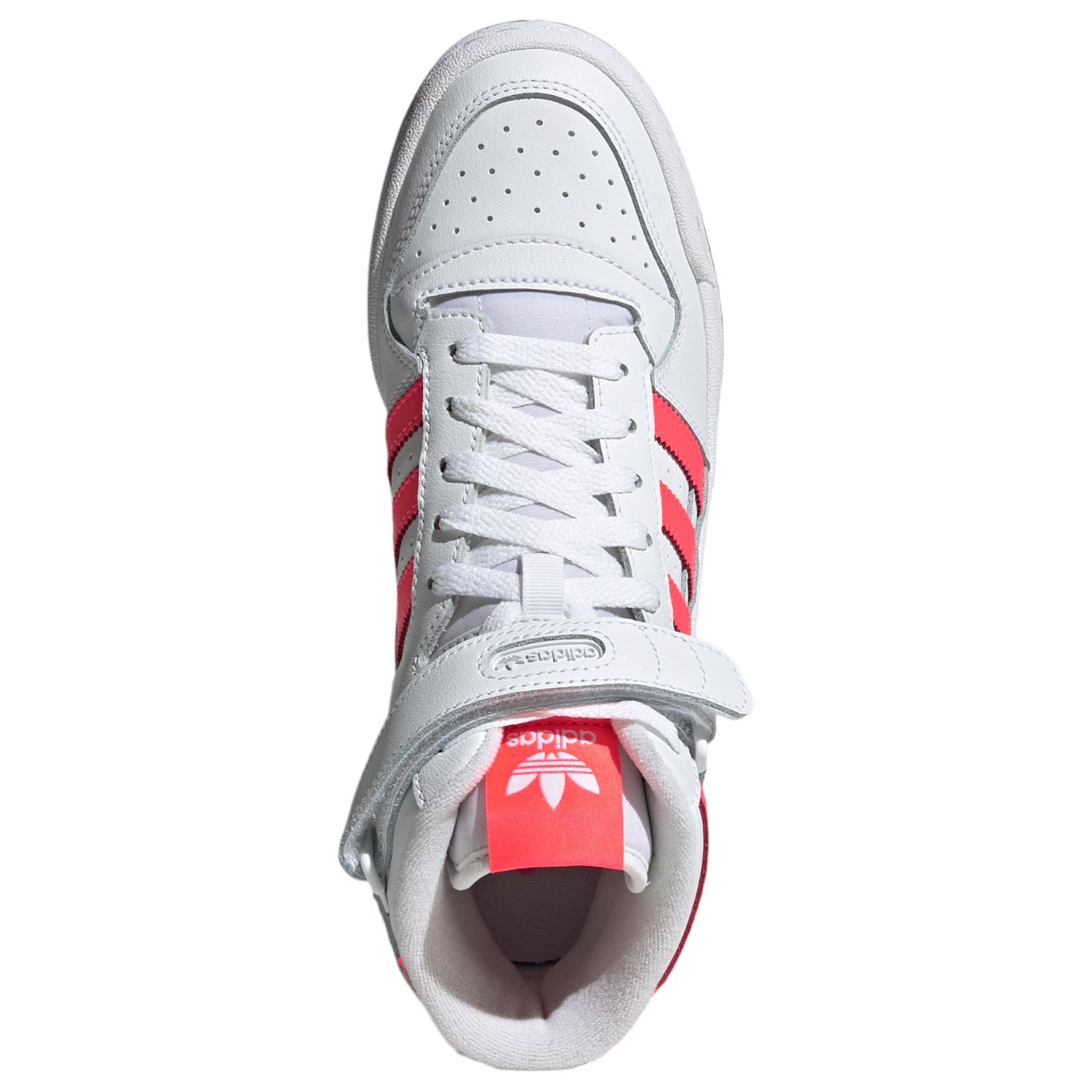 adidas Originals Womens Forum Mid Shoes - White / Turbo Pink - ViaductClothing - -