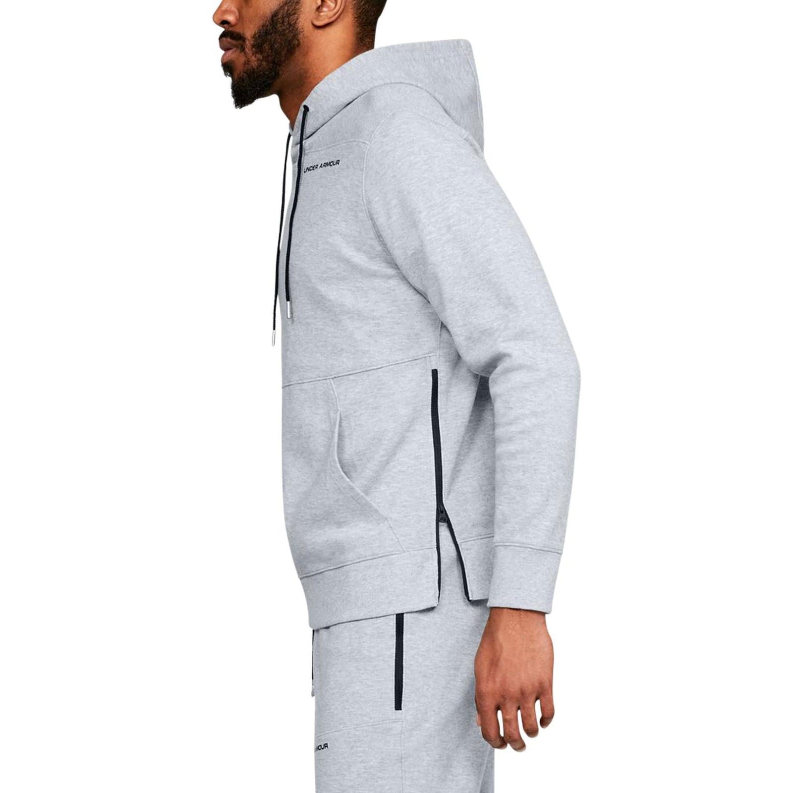 Under Armour Pursuit Microthread Pullover Hoodie - Grey - ViaductClothing - -