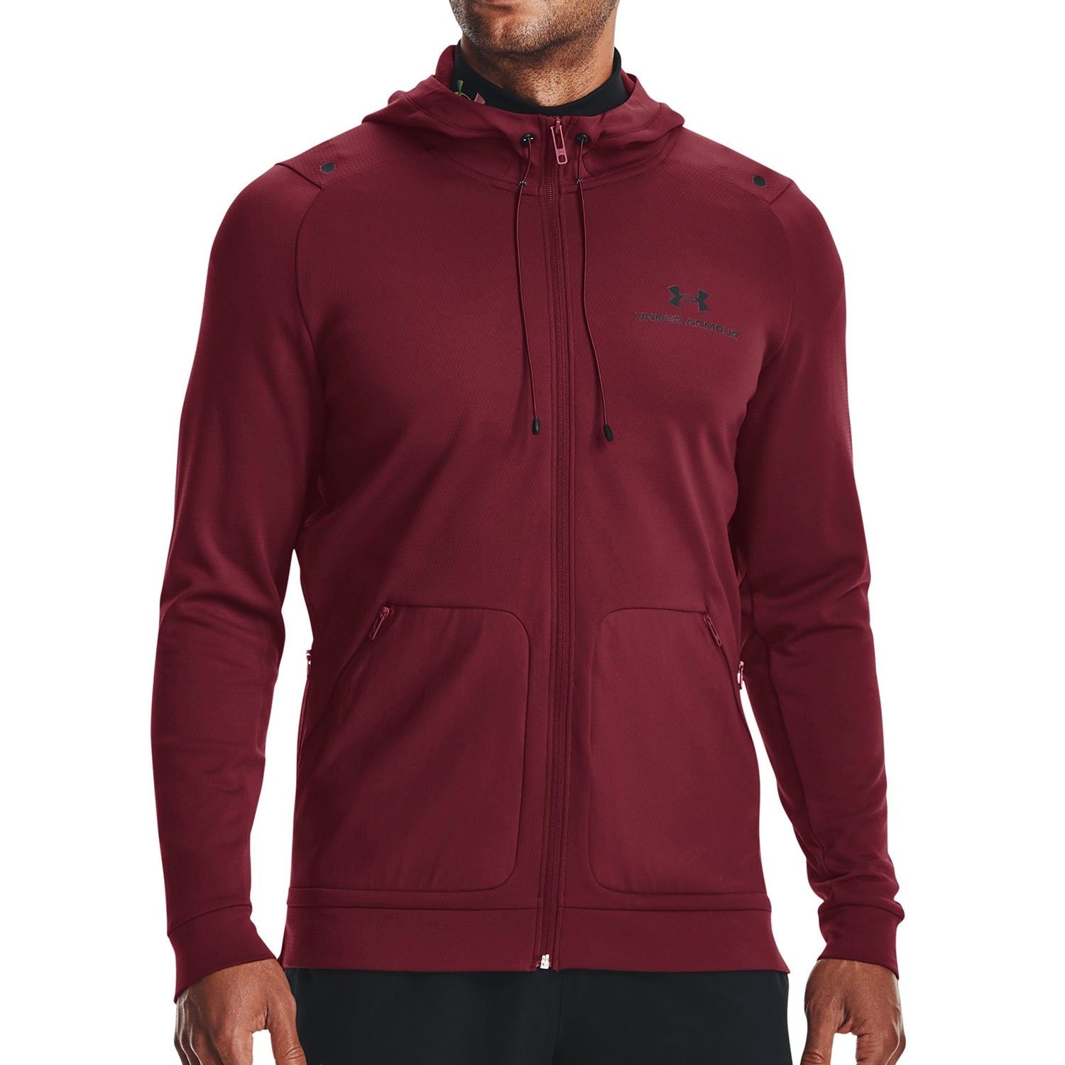 Under Armour Rush Warm-Up Full Zip Hoodie - Red - ViaductClothing - -