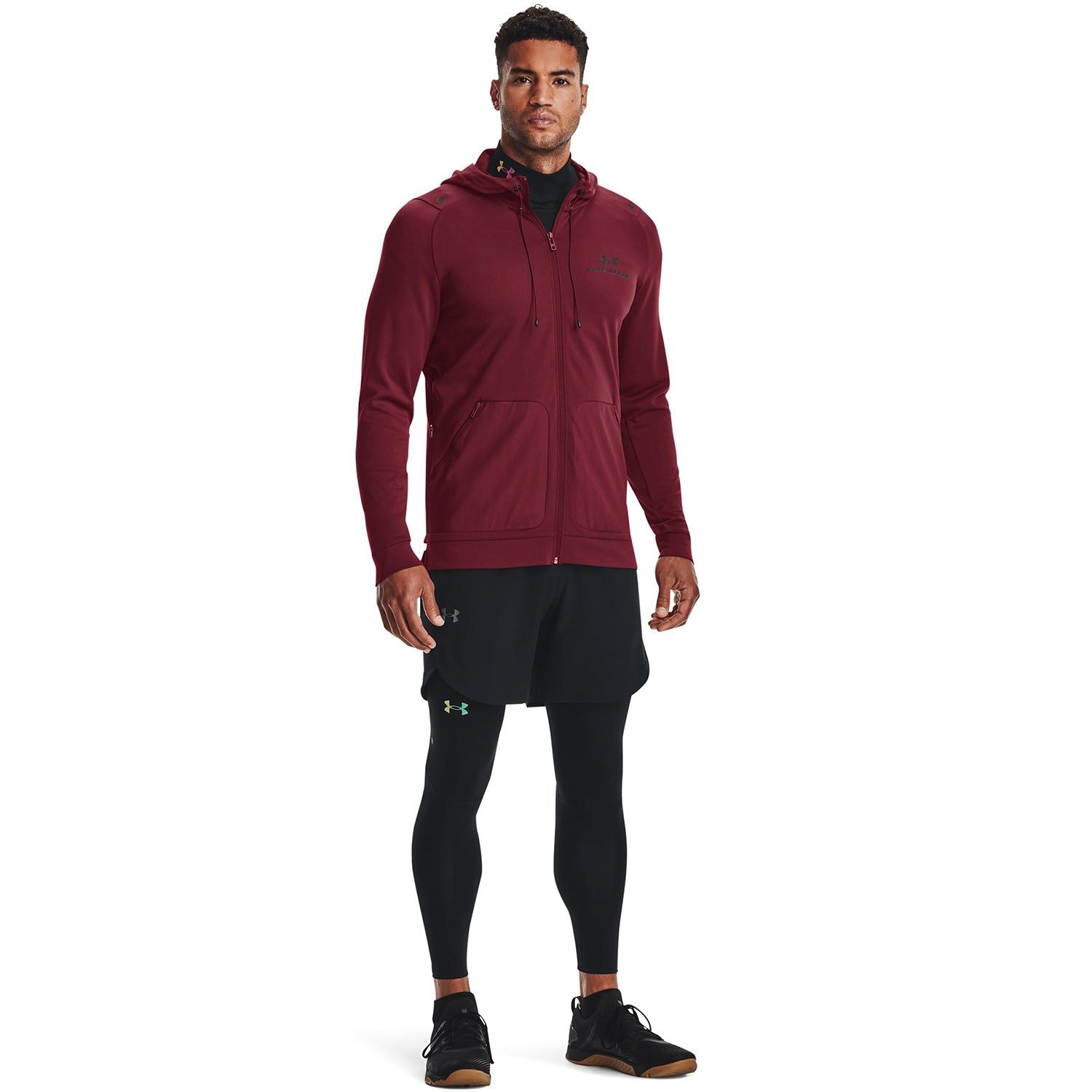 Under Armour Rush Warm-Up Full Zip Hoodie - Red - ViaductClothing - -