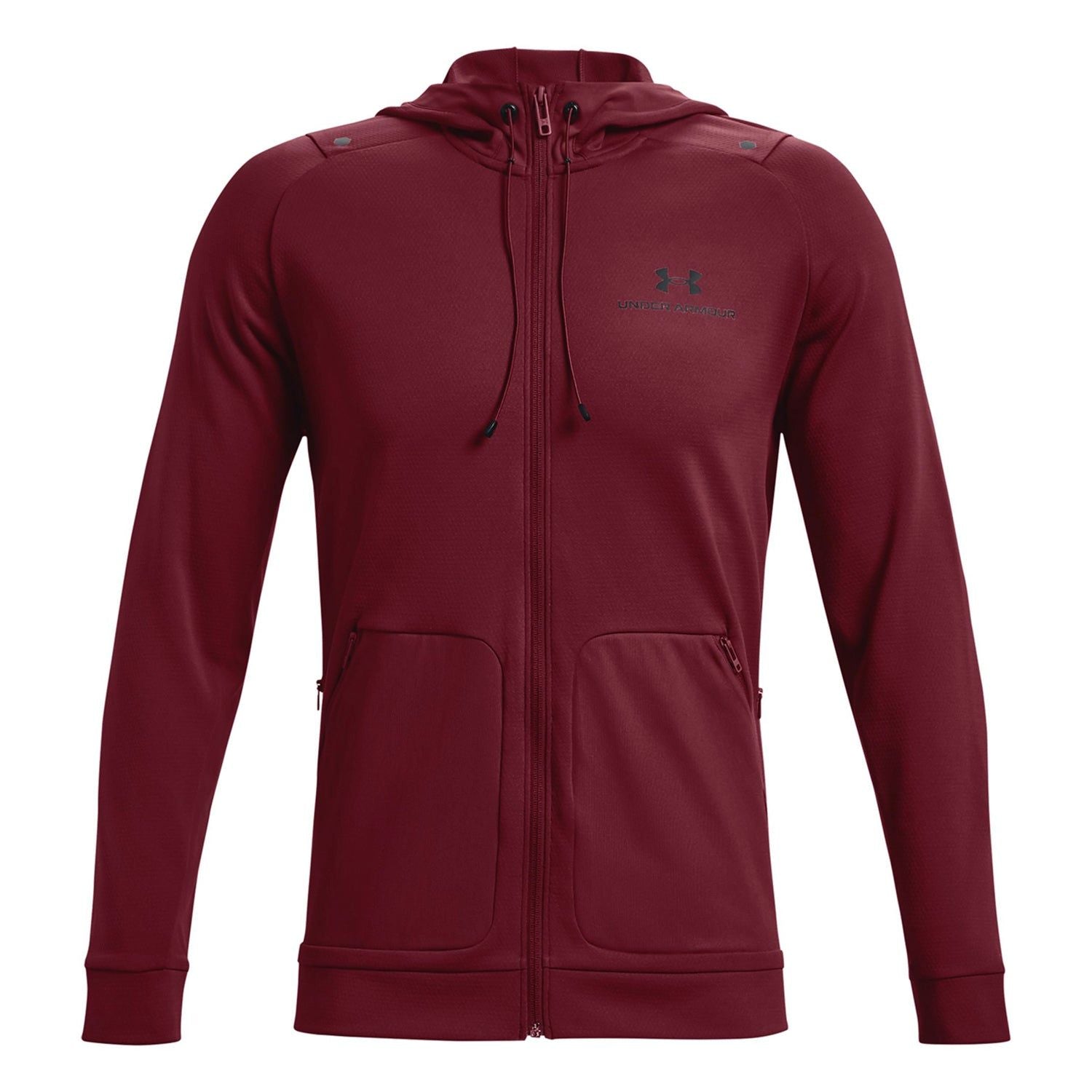 Under Armour Rush Warm-Up Full Zip Hoodie - Red - ViaductClothing - -