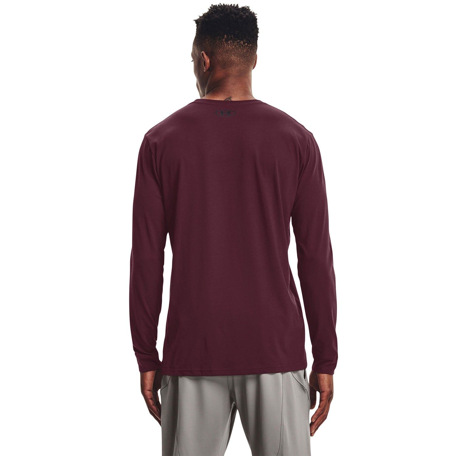 Under Armour Sportstyle Left Chest Long Sleeve Tee - Burgundy - ViaductClothing - -