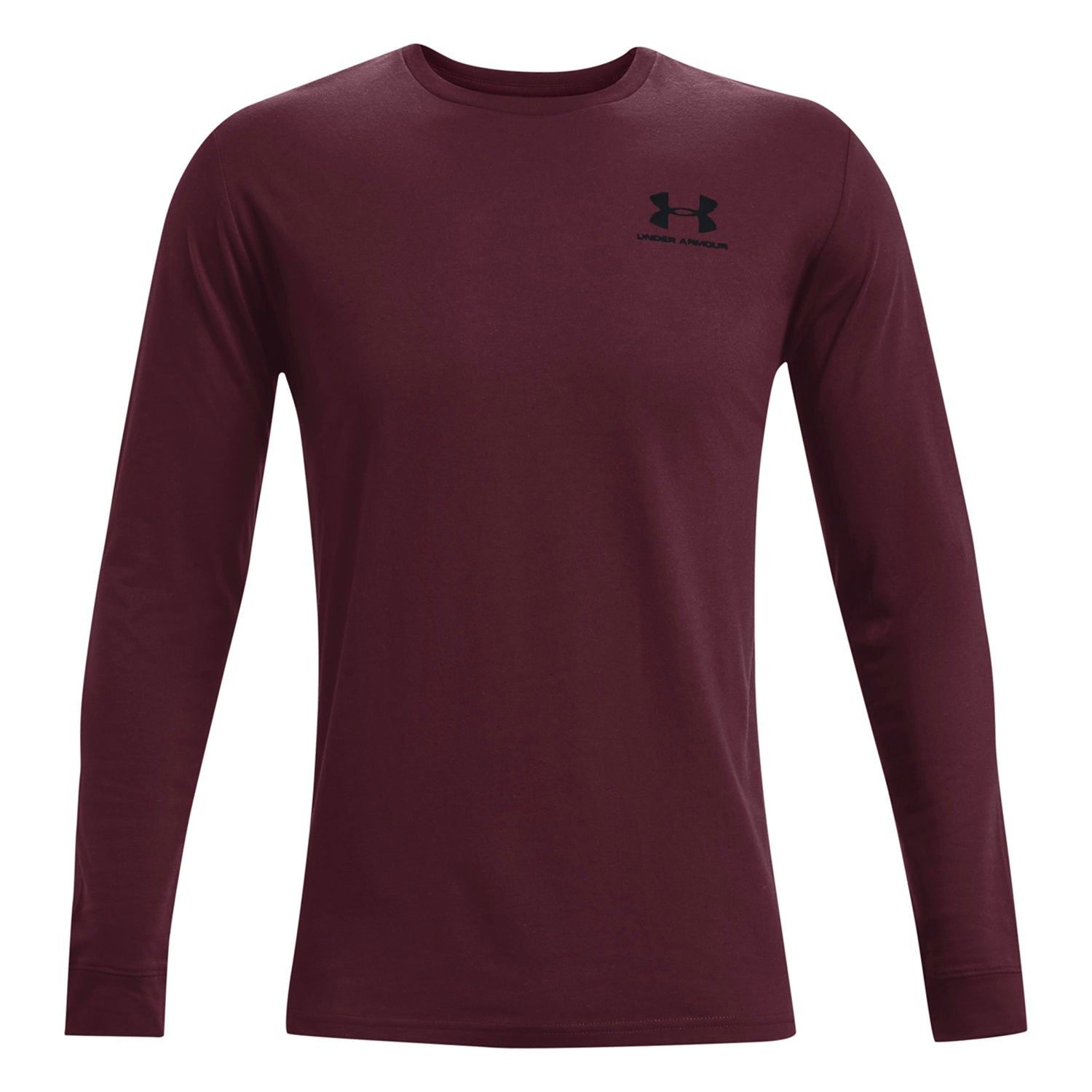 Under Armour Sportstyle Left Chest Long Sleeve Tee - Burgundy - ViaductClothing - -