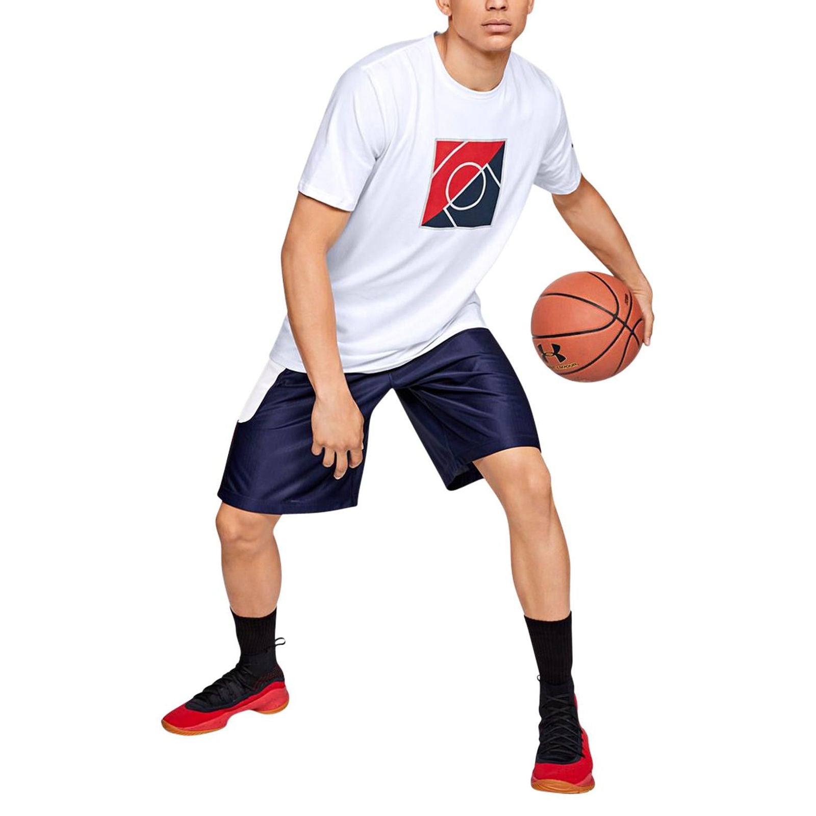 Under Armour Top Of The Key T Shirt - White - ViaductClothing - -