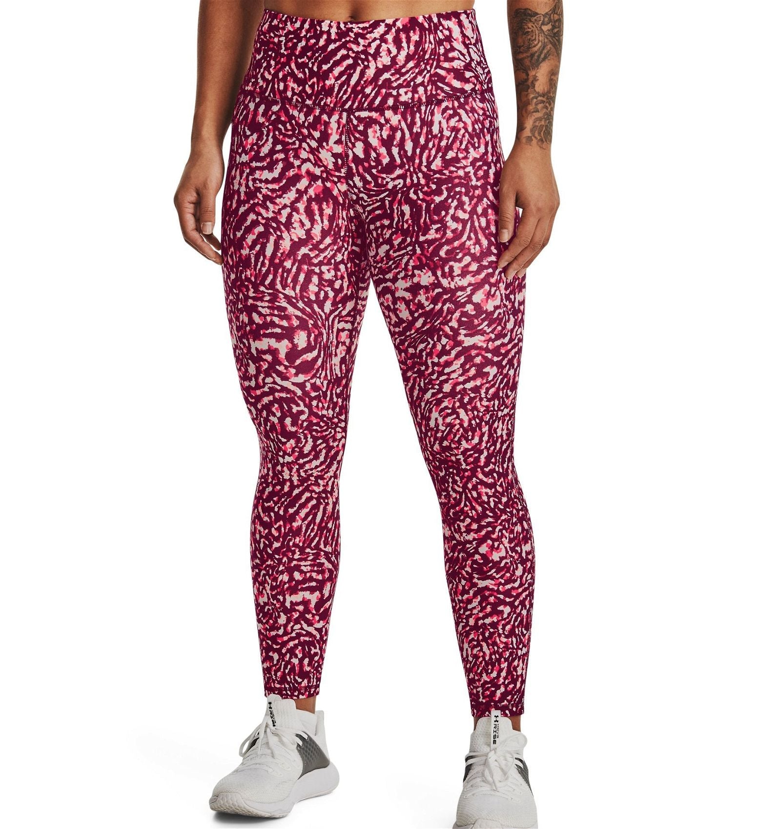 Under Armour Women's HeatGear Armour No-Slip Waistband Printed Leggings Tights - ViaductClothing - -