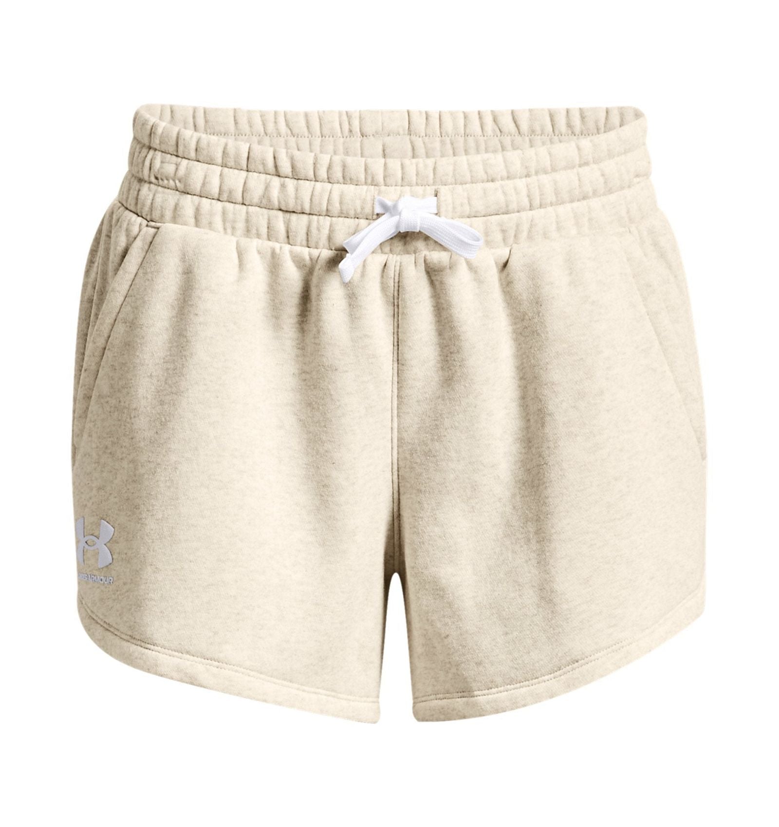 Under Armour Women's Rival Fleece Shorts - Oatmeal - ViaductClothing - -