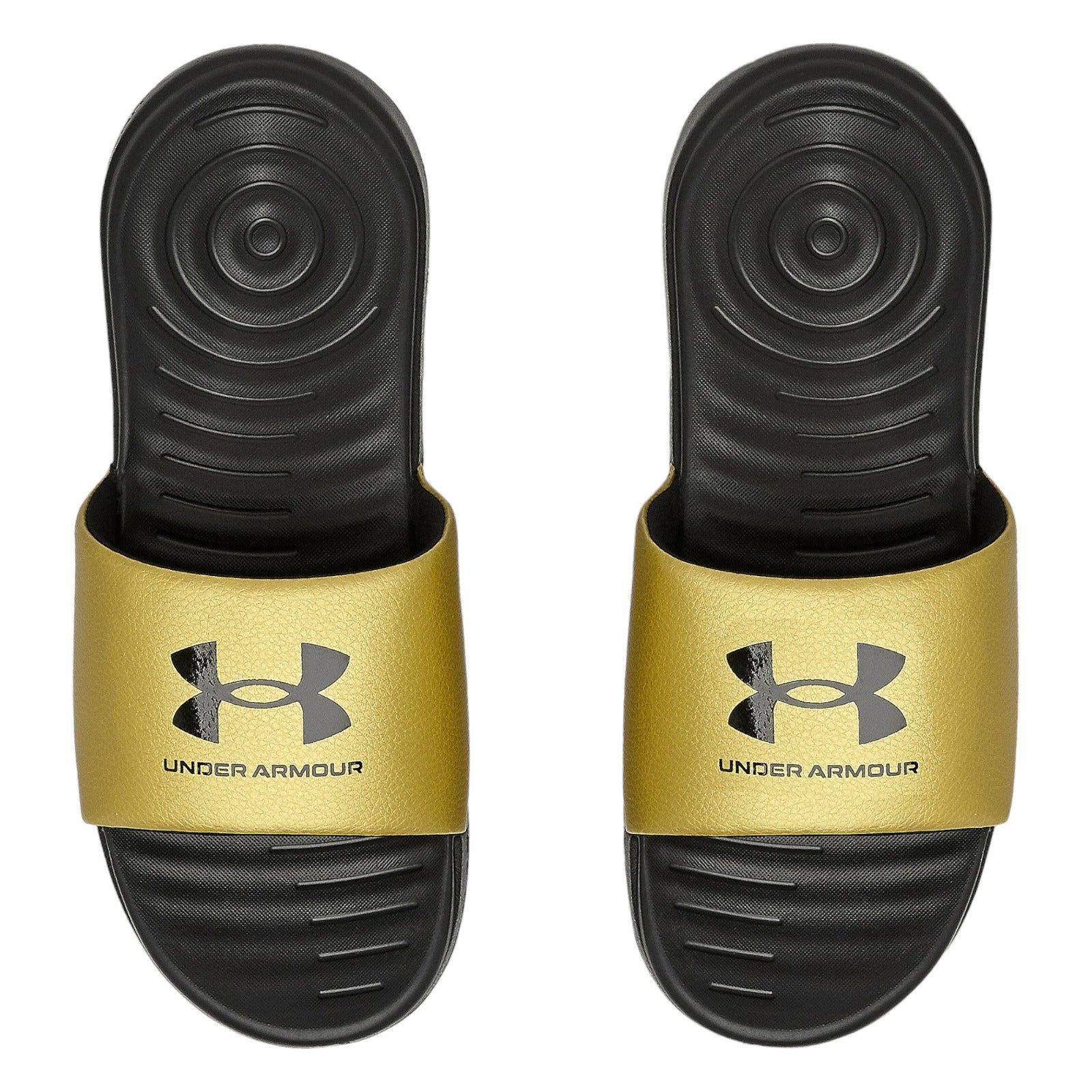 Under Armour Womens Ansa Fixed Slides - Black Gold - ViaductClothing - -