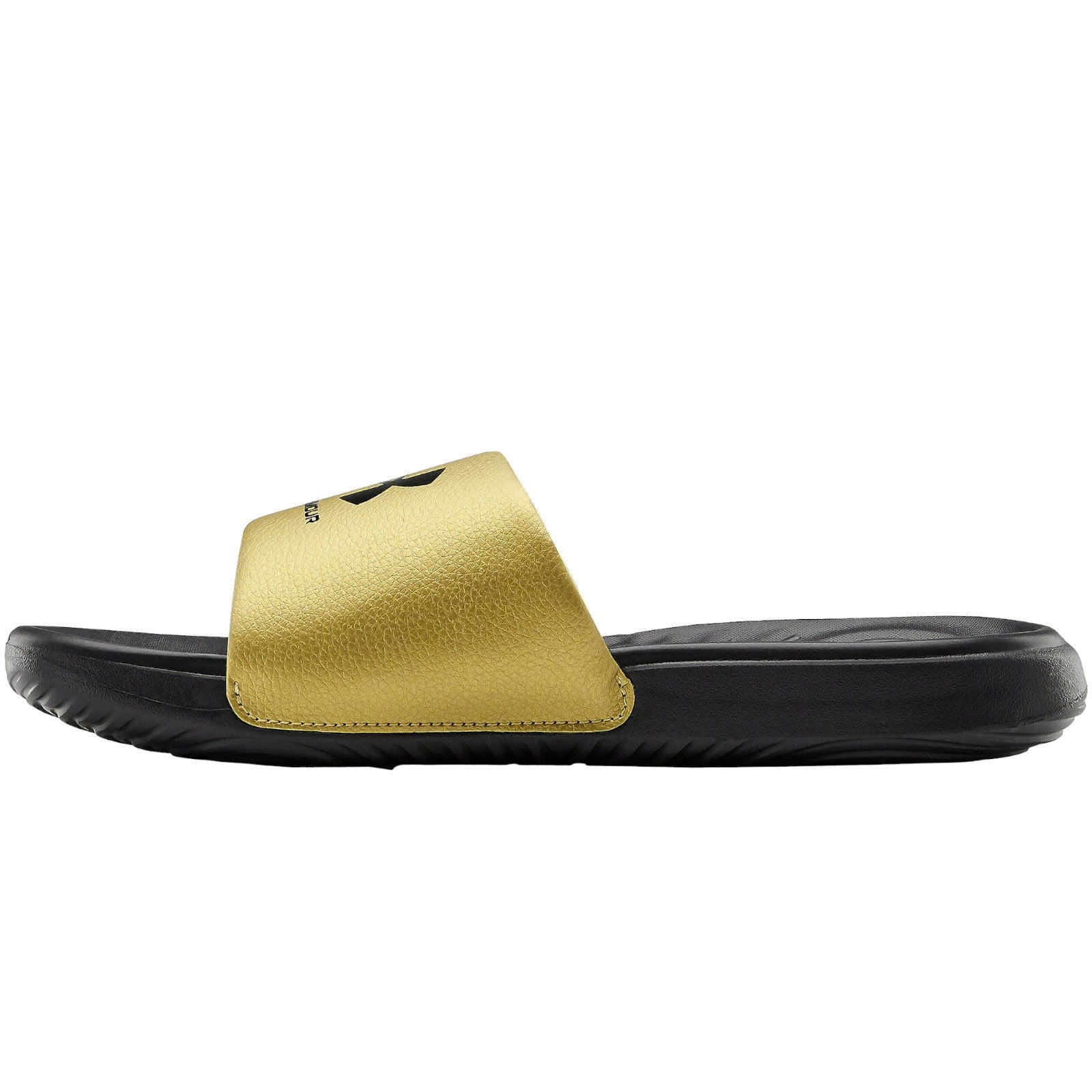 Under Armour Womens Ansa Fixed Slides - Black Gold - ViaductClothing - -