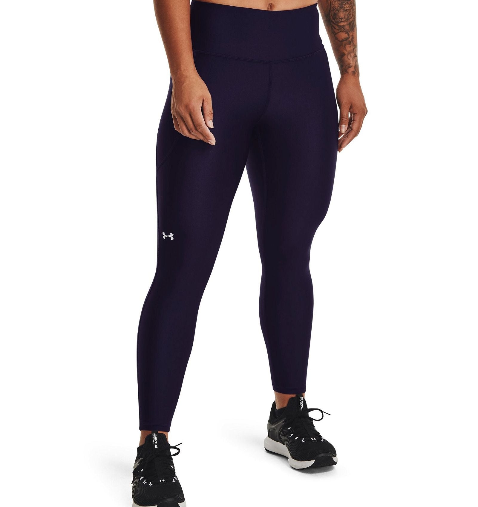 Under Armour Womens Training Heat Gear Ankle Length Leggings Tights - Purple - ViaductClothing - -