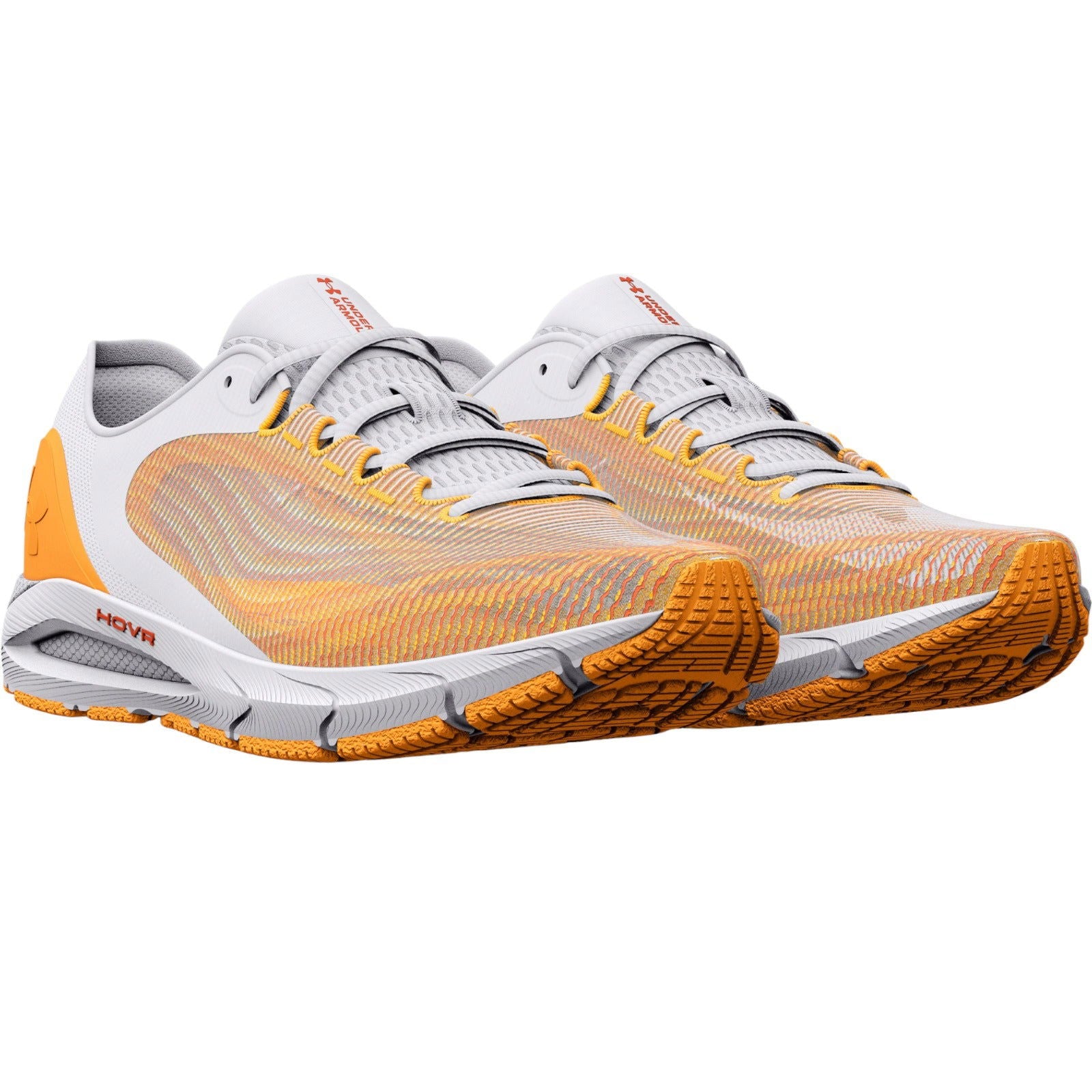 Under Armour Womens UA HOVR Sonic 5 Breeze Running Shoes - White Orange - ViaductClothing - -
