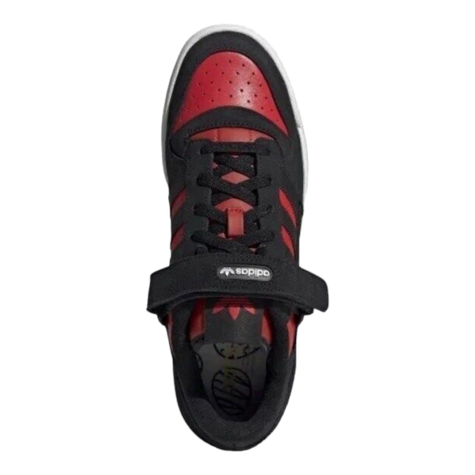 adidas Originals Forum Low Trainers - Core Black / Vivid Red - ViaductClothing - -