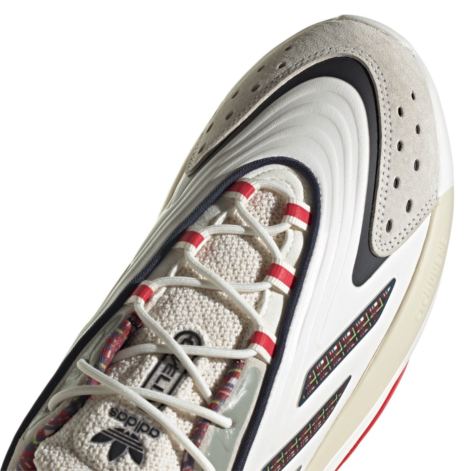 adidas Originals Unisex Ozelia Trainers - White / Vivid Red - ViaductClothing - -